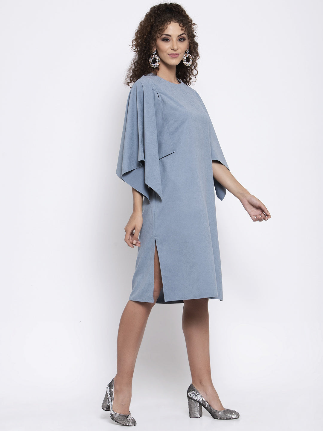 Blue Dress With Hanky Sleeve