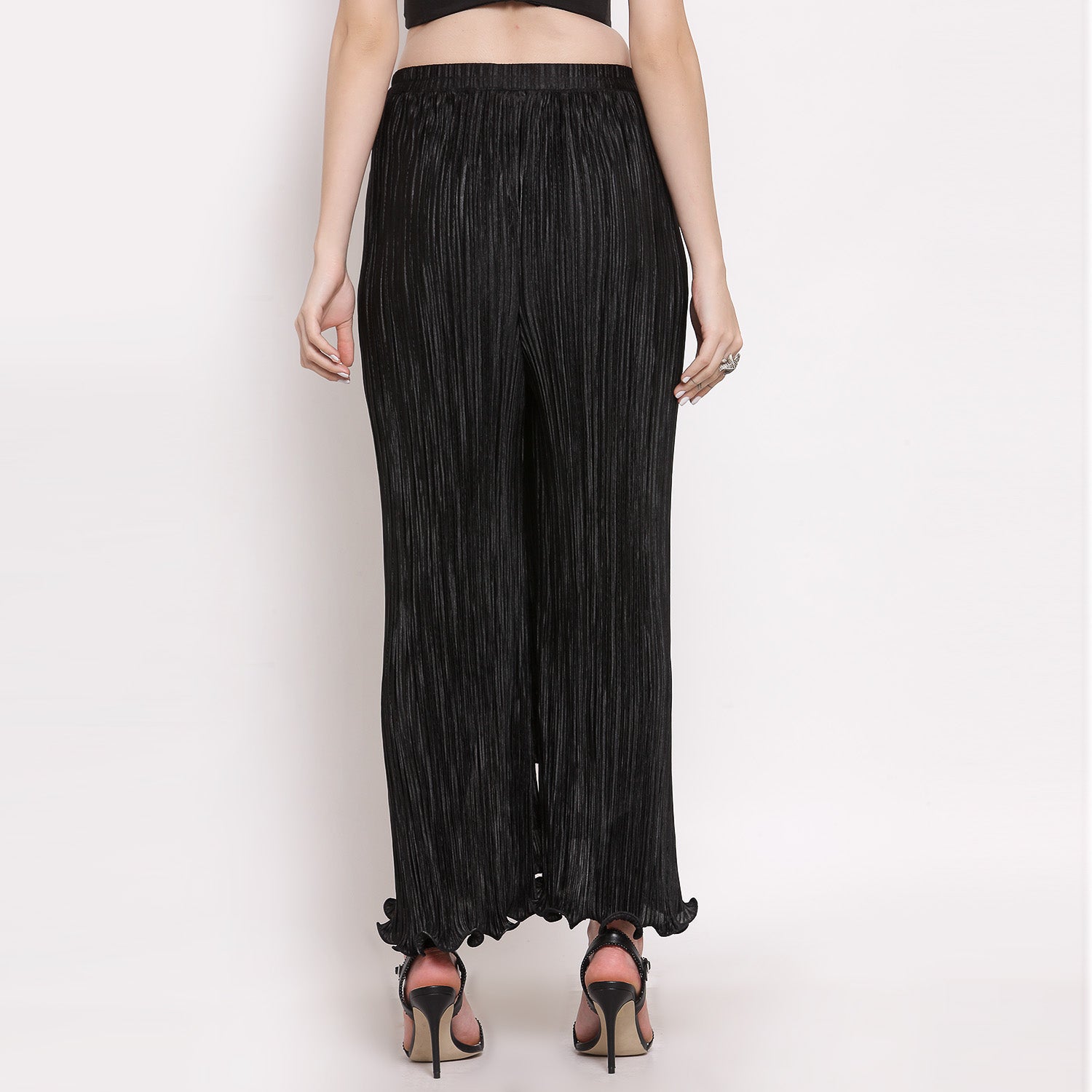 Black Plisse Pant