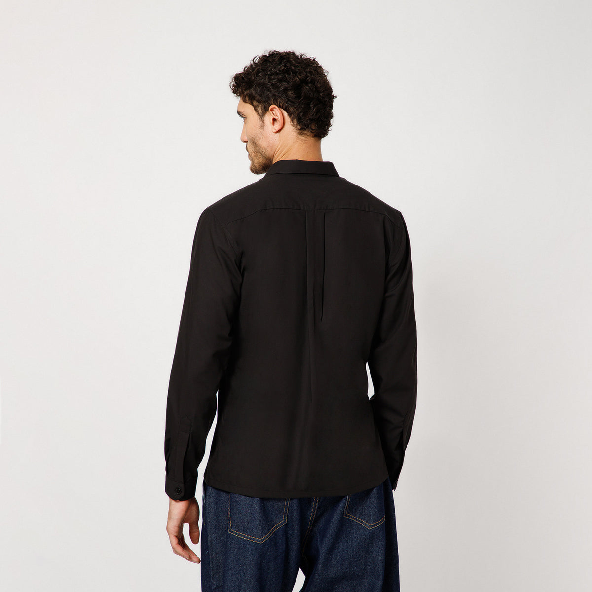 Black Cotton Shirt With Card Party Embroidery