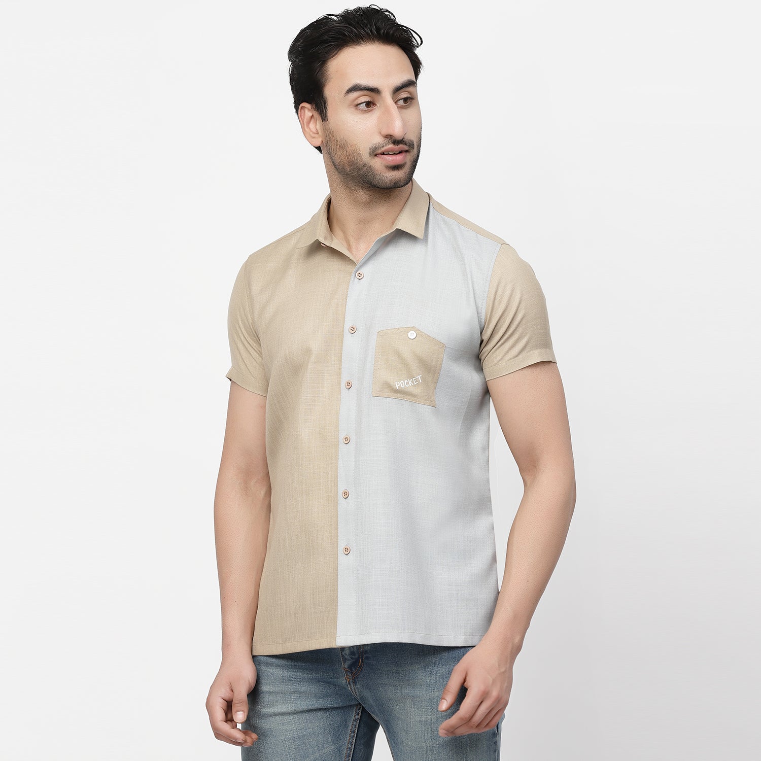 Inverted Pocket Linen Shirt for men-1