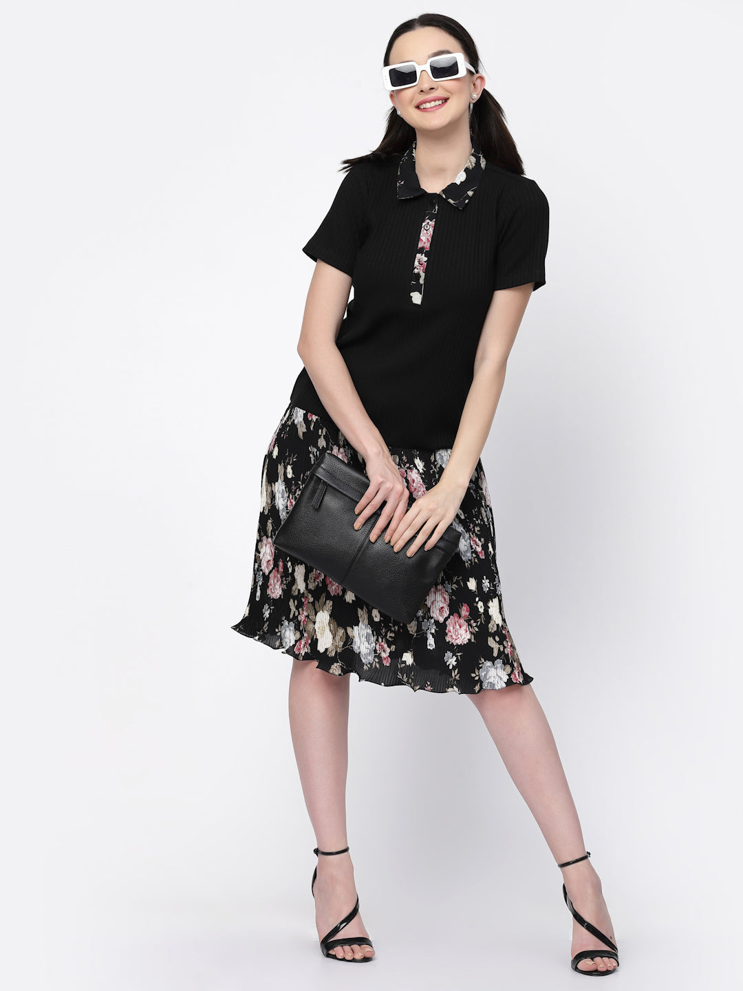 Knit & Pleated Collar Dress, Mesh Dress , Party dress , Holographic print dress , sequins dress