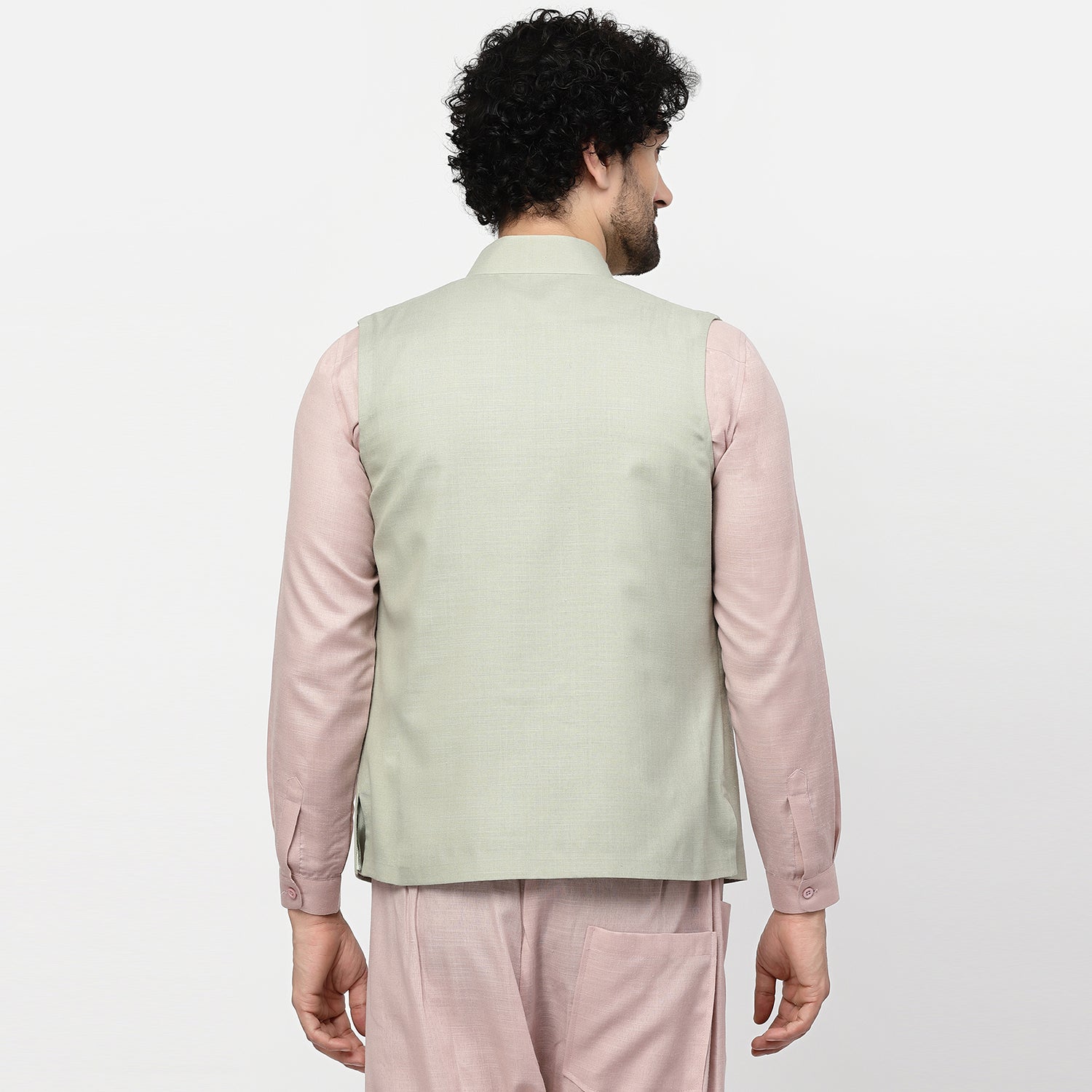 Stylish Linen Jacket with Button-3