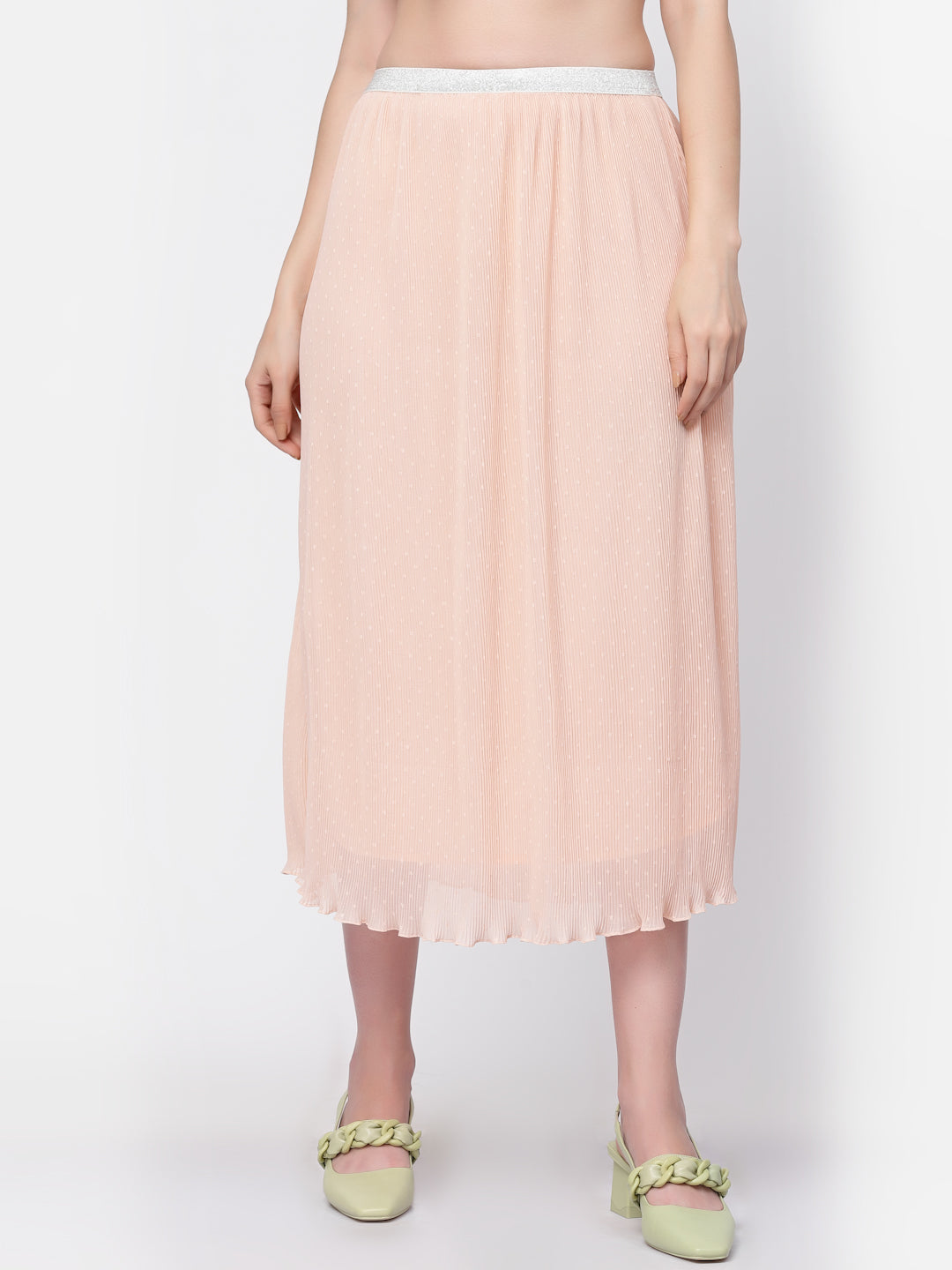 Buy Georgette Pleated Skirt for Ladies