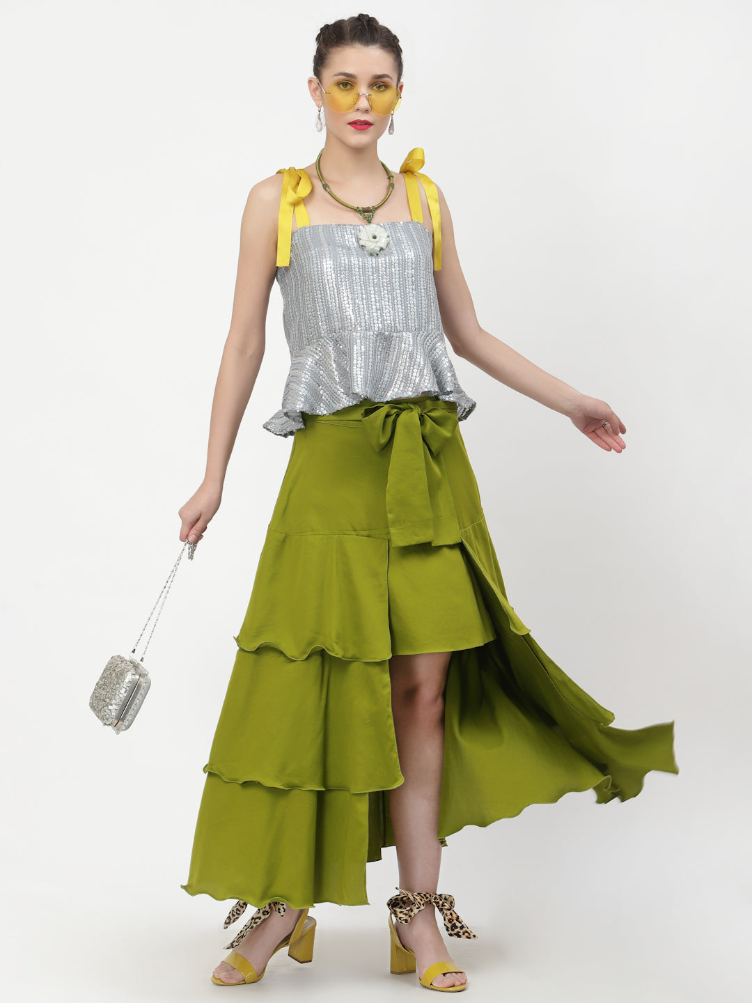 Olive Layered Skirt