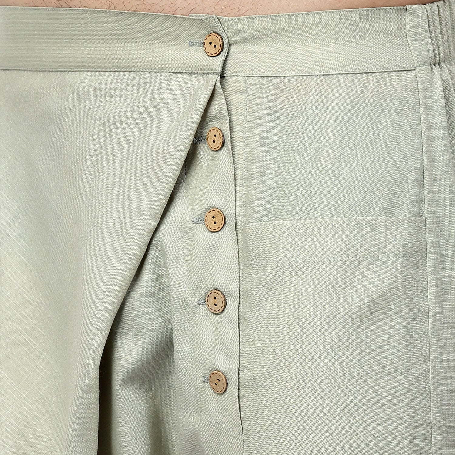 Long Linen Harem and Pant Kurta for Men-3