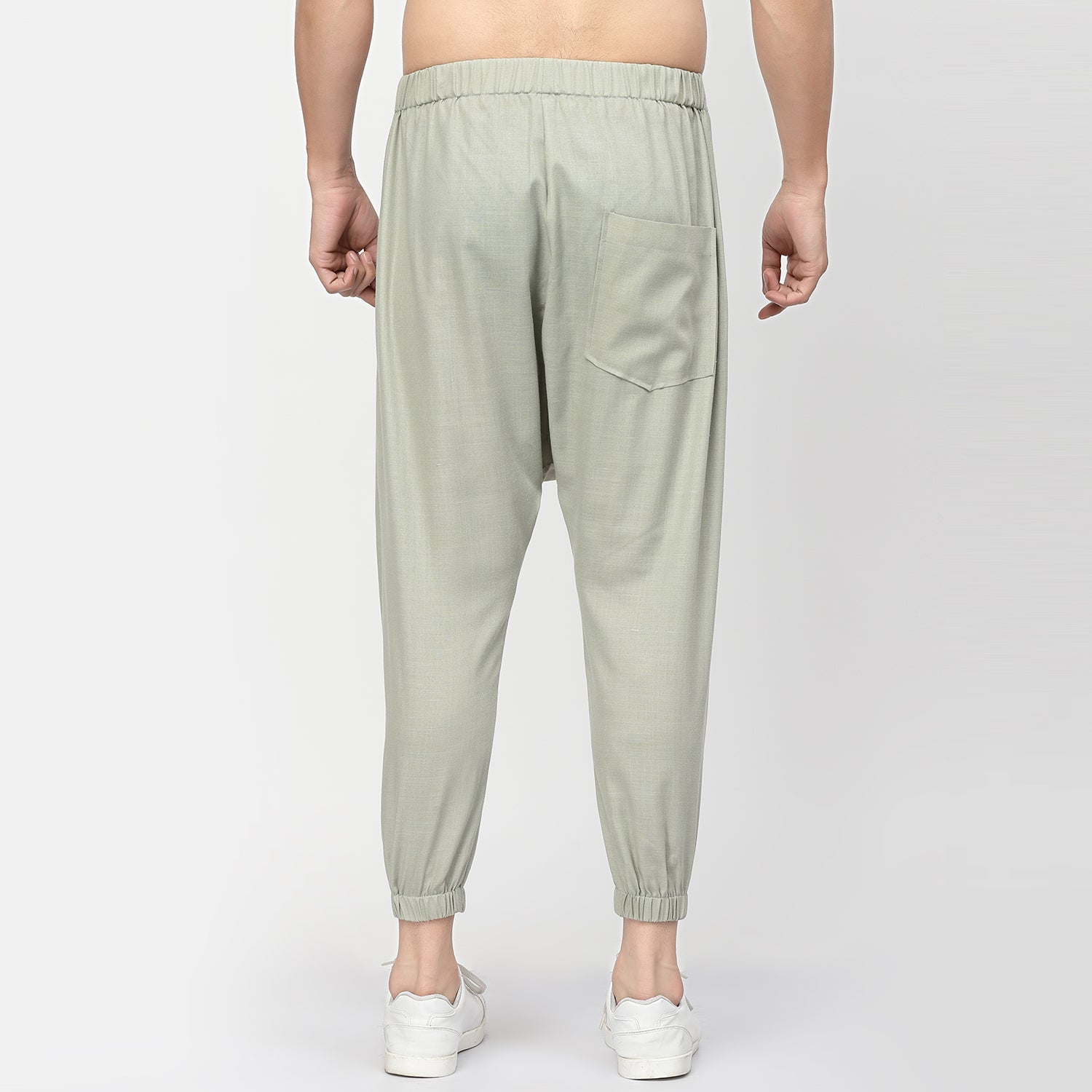 Long Linen Harem and Pant Kurta for Men -4