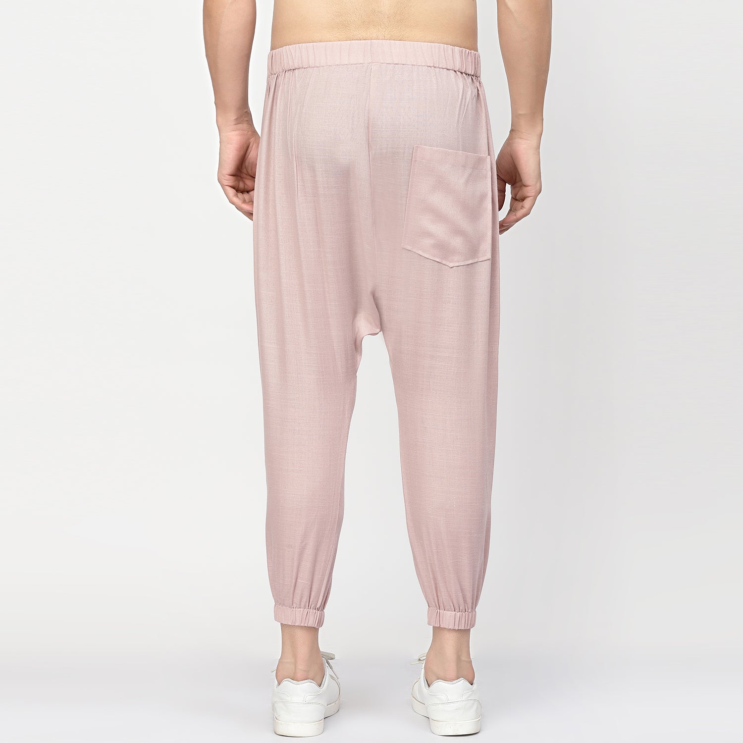 Pink Linen Harem Pant