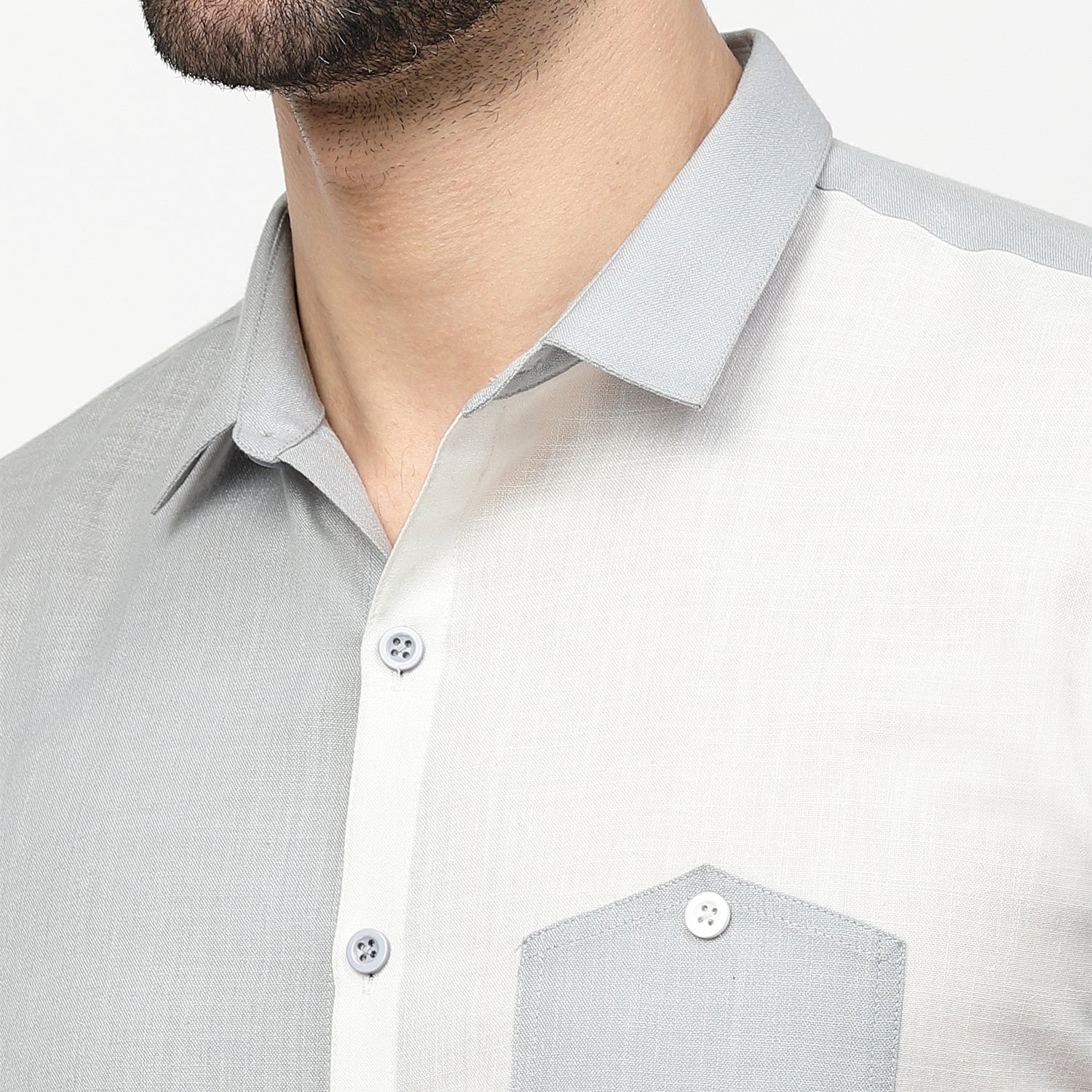 Inverted Pocket Linen Shirt