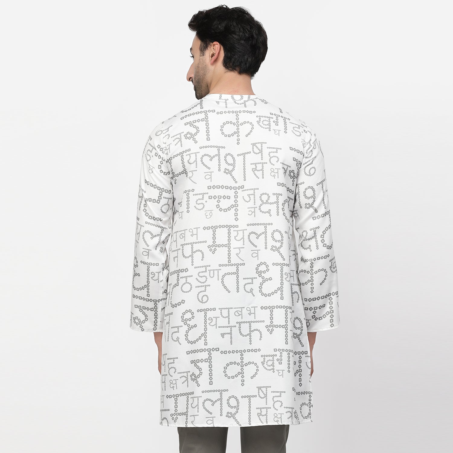 Rayon Hindi Bandhni Kurta