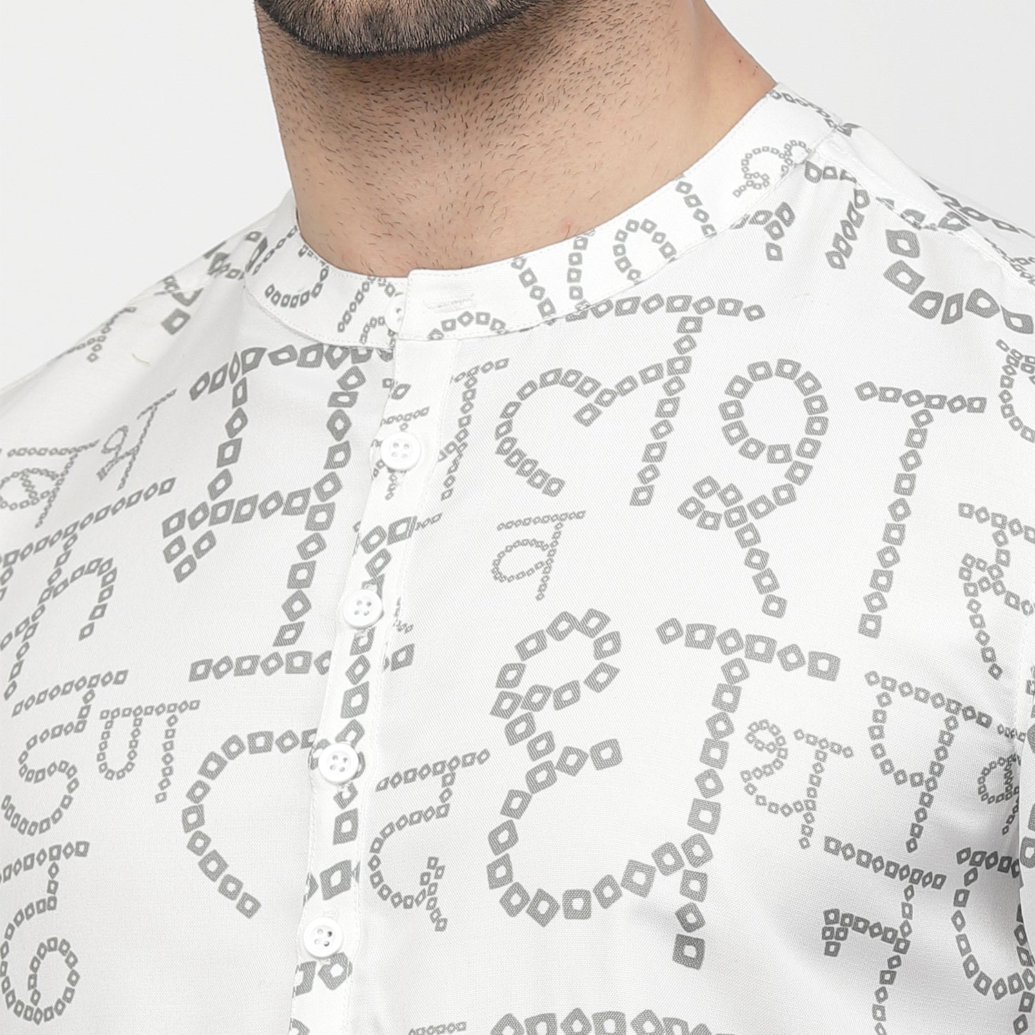 Rayon Hindi Bandhni Kurta