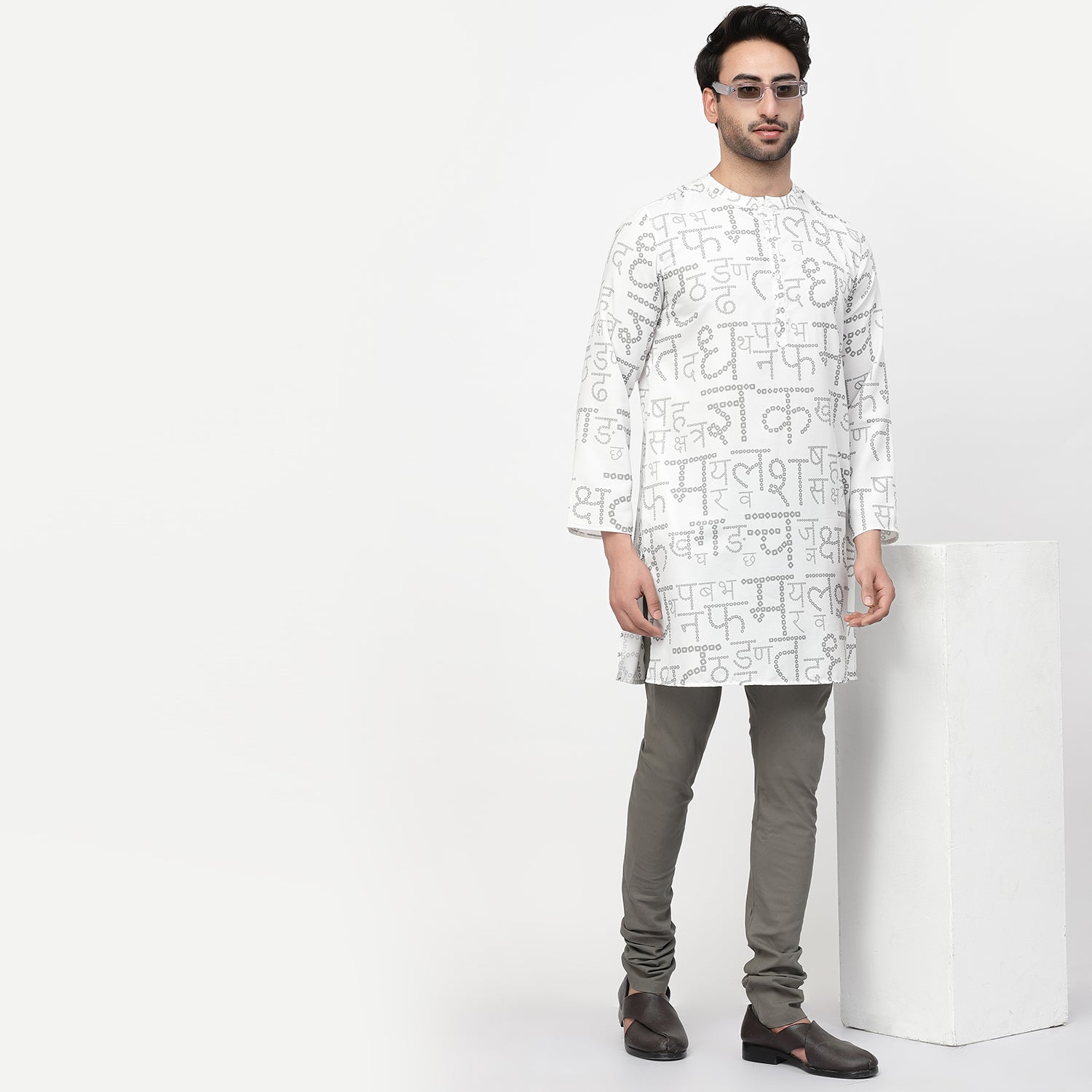 Rayon Hindi Bandhni Kurta