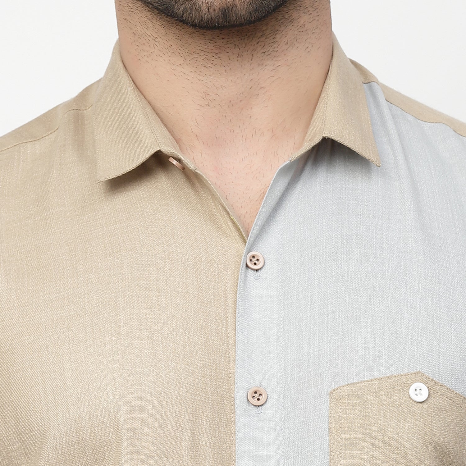 Inverted Pocket Linen Shirt