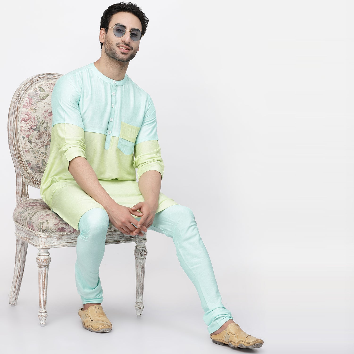 Dual Color Long Kurta