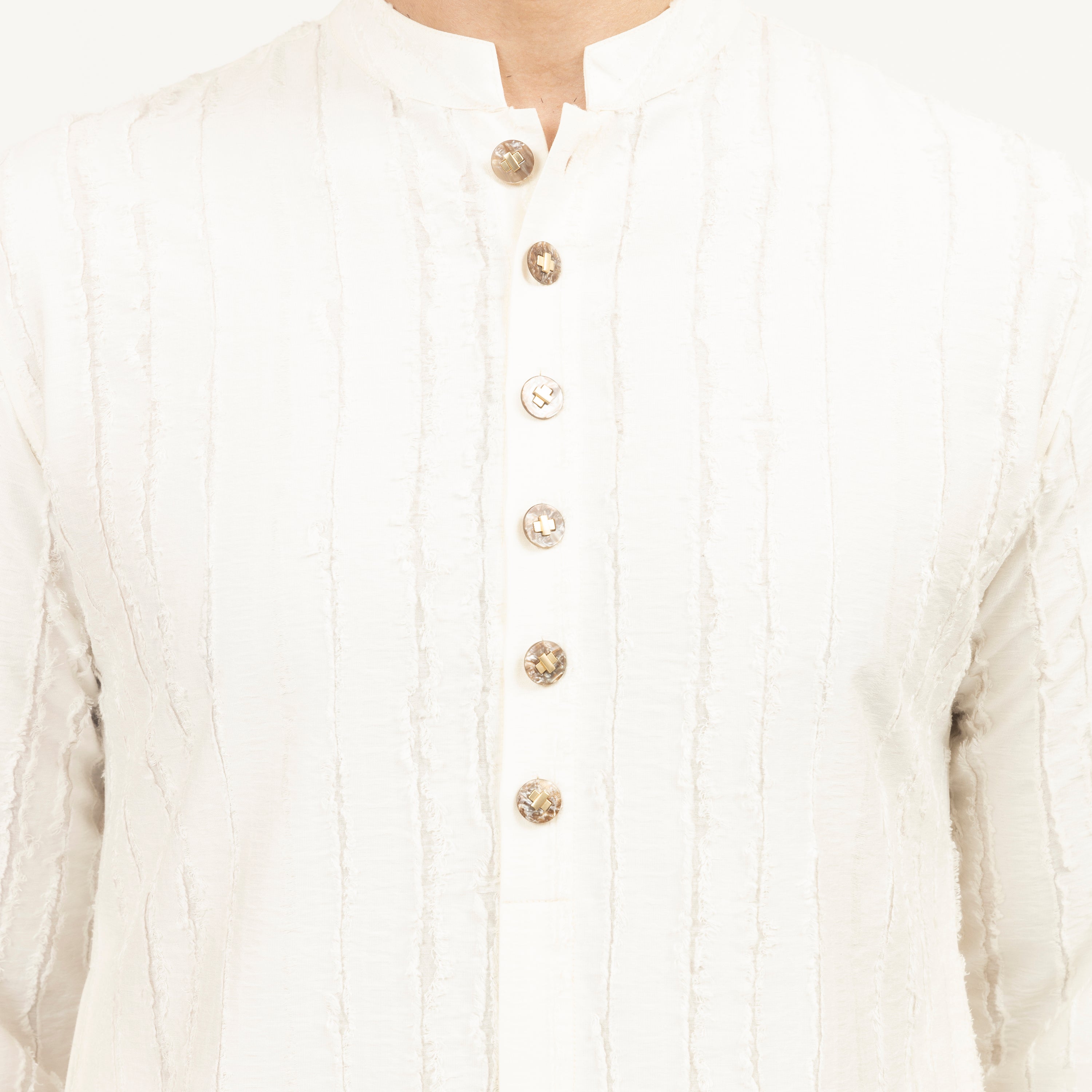 Off White Patch Textured Kurta, men kurta, sleeve design, designs, color