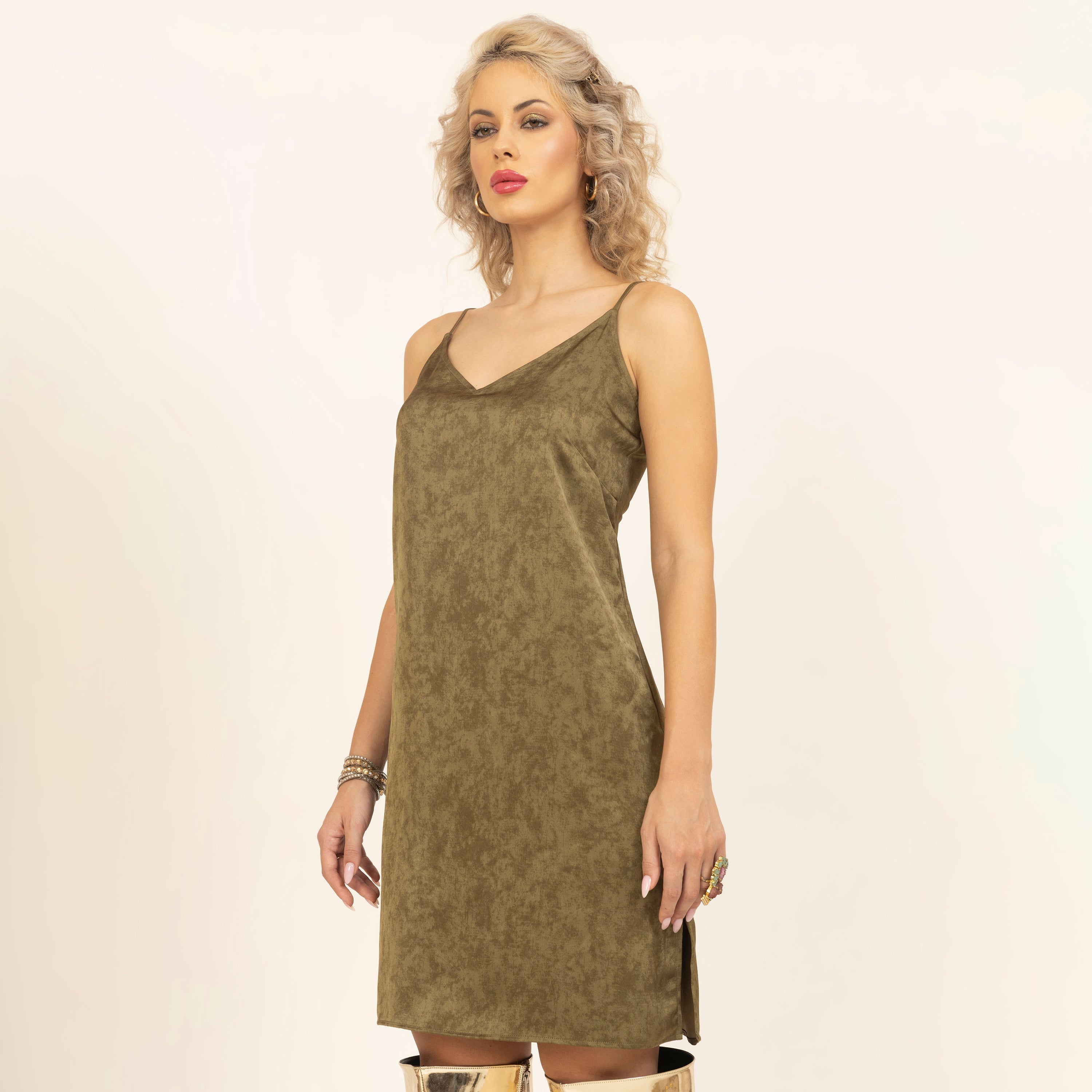 Brown Velvet Long Shrug with Lace-10