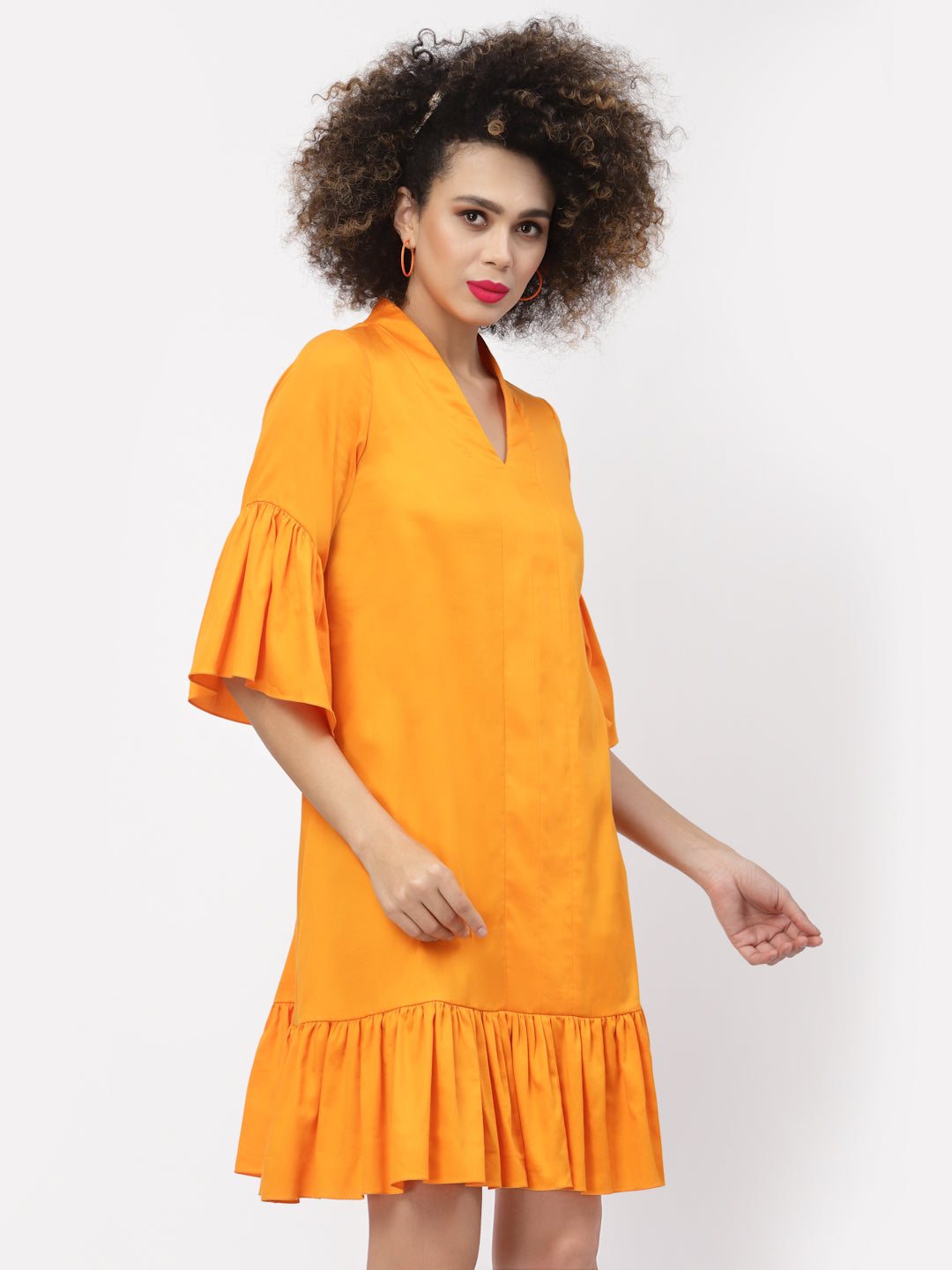 Buy Orange Cotton Dresses for Women-2