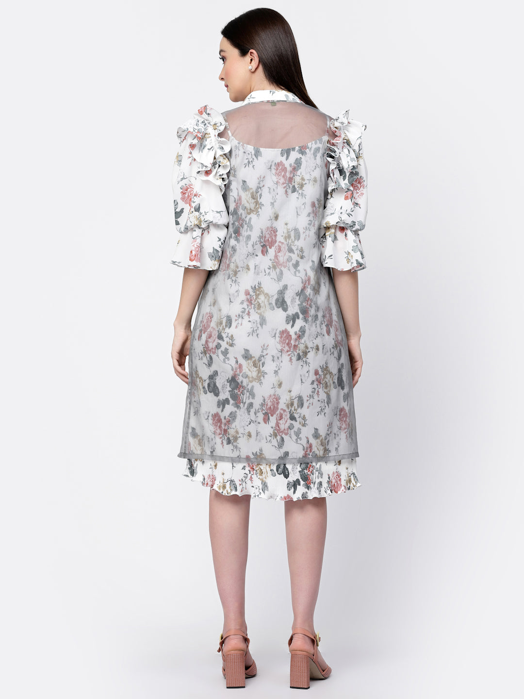 Organza Jacket With Floral Puff Sleeves, Organza jackets, Stylish Jackets, Summer Women’s Jackets, Long Women Jackets , Short jackets for women