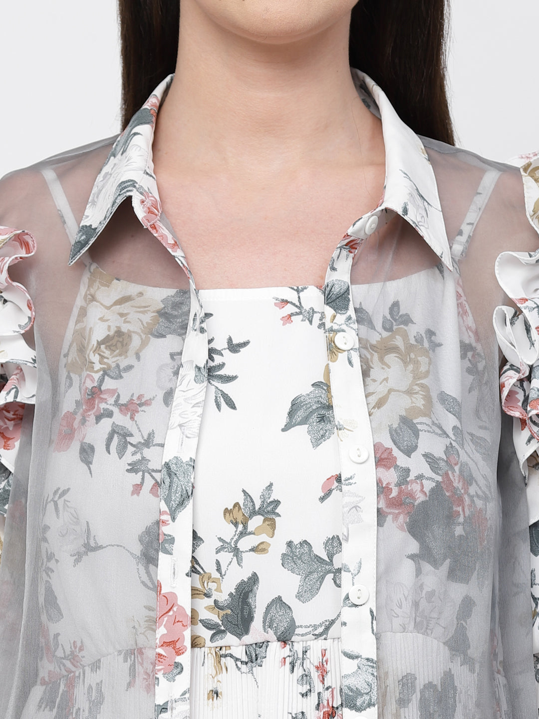 Organza Jacket With Floral Puff Sleeves, Organza jackets, Stylish Jackets, Summer Women’s Jackets, Long Women Jackets , Short jackets for women