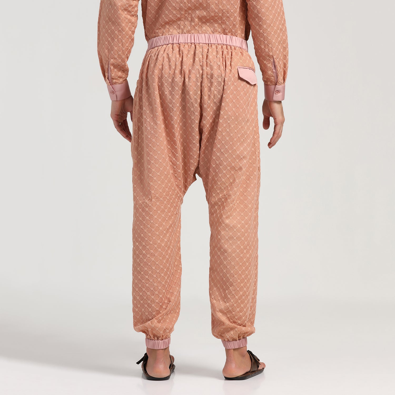 Peach Schiffle Harem Pant, pants for men, men pants, designs, pant designs, pant styles