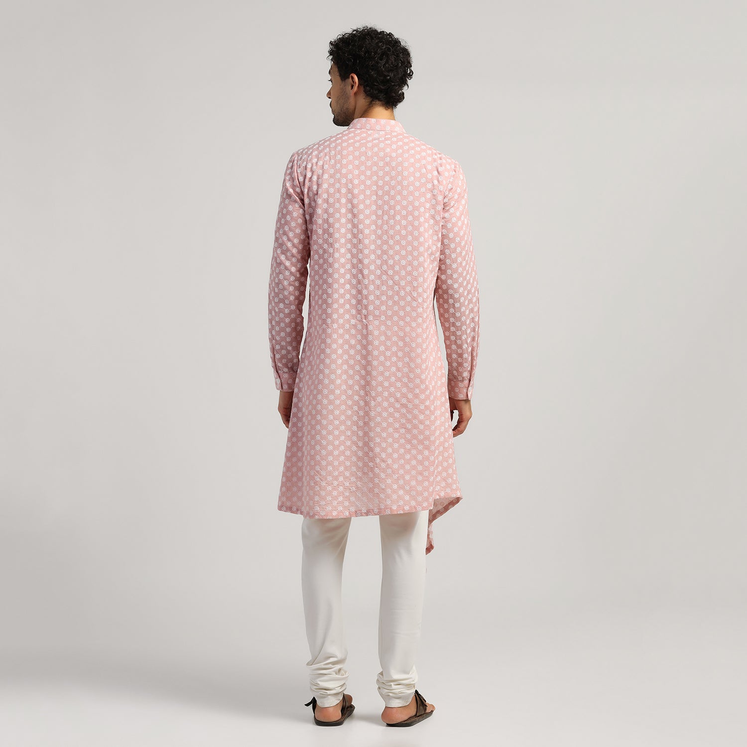 Pink Angrakha Kurta, kurta for men, designer kurta for men, men kurta, designs, pink kurta