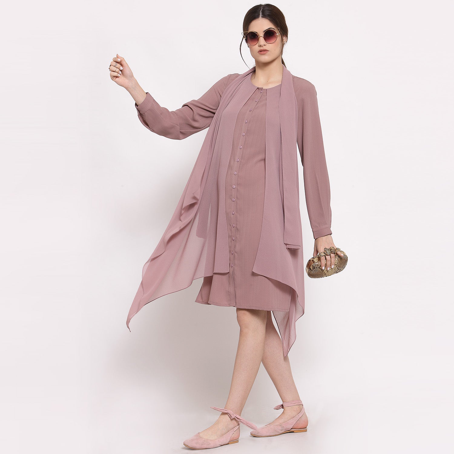 Buy Pink Layered Dresses for Women