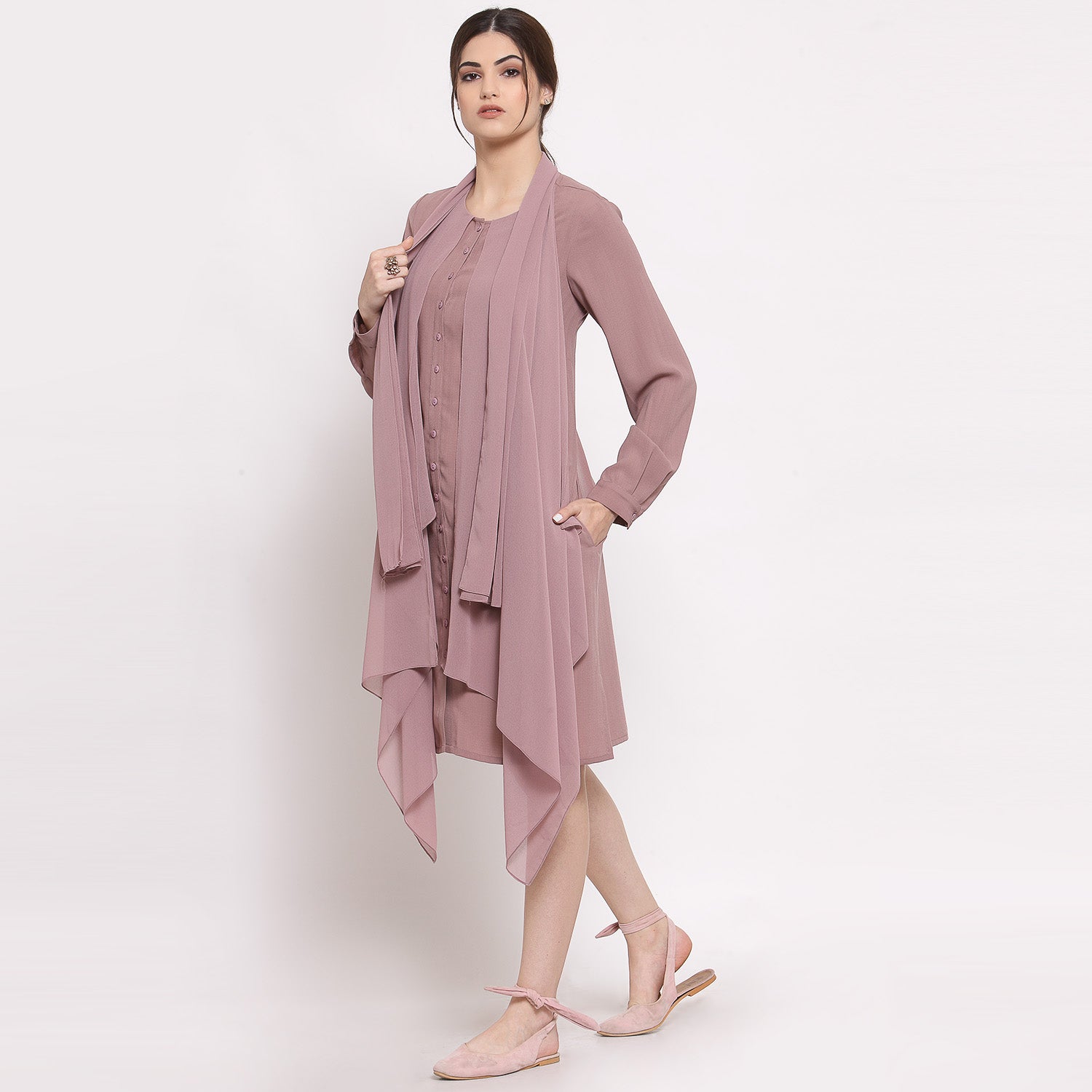 Buy Pink Layered Dresses for Women-3