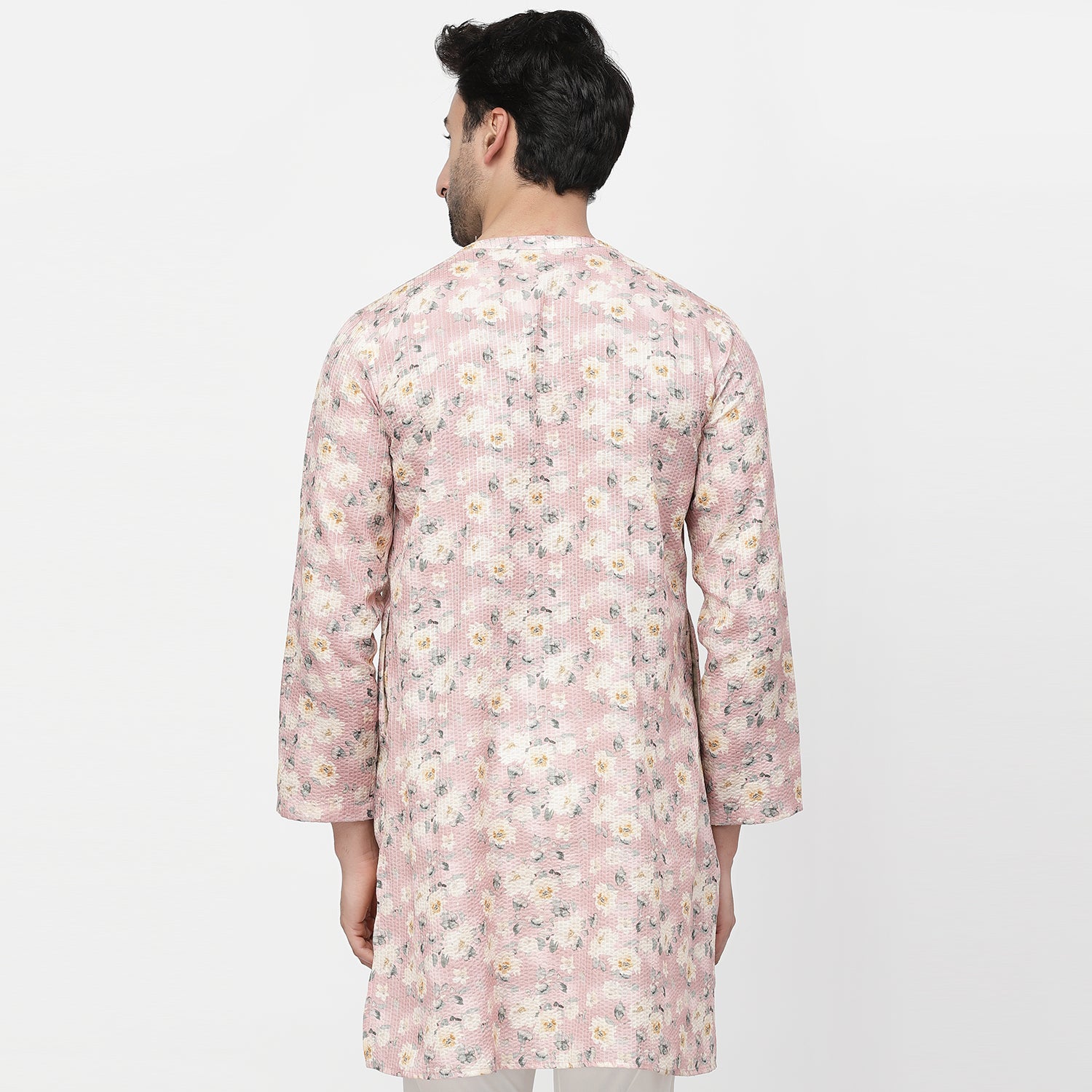 Printed Rose Long Kurta, men kurta ,designer kurta, Kurta design, kurta designs for men, men wear