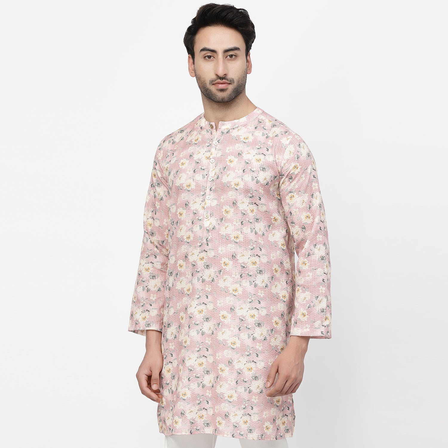 Printed Rose Long Kurta, men kurta ,designer kurta, Kurta design, kurta designs for men, men wear