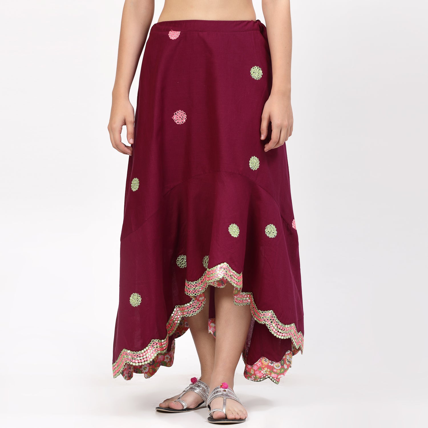 Buy Purple Asymmetrical Skirt for Women