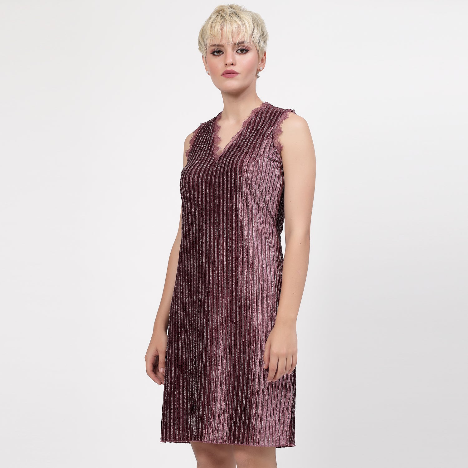 Purple Sleeveless Velvet Dress, Mesh Dress , Party dress , Holographic print dress , sequins dress