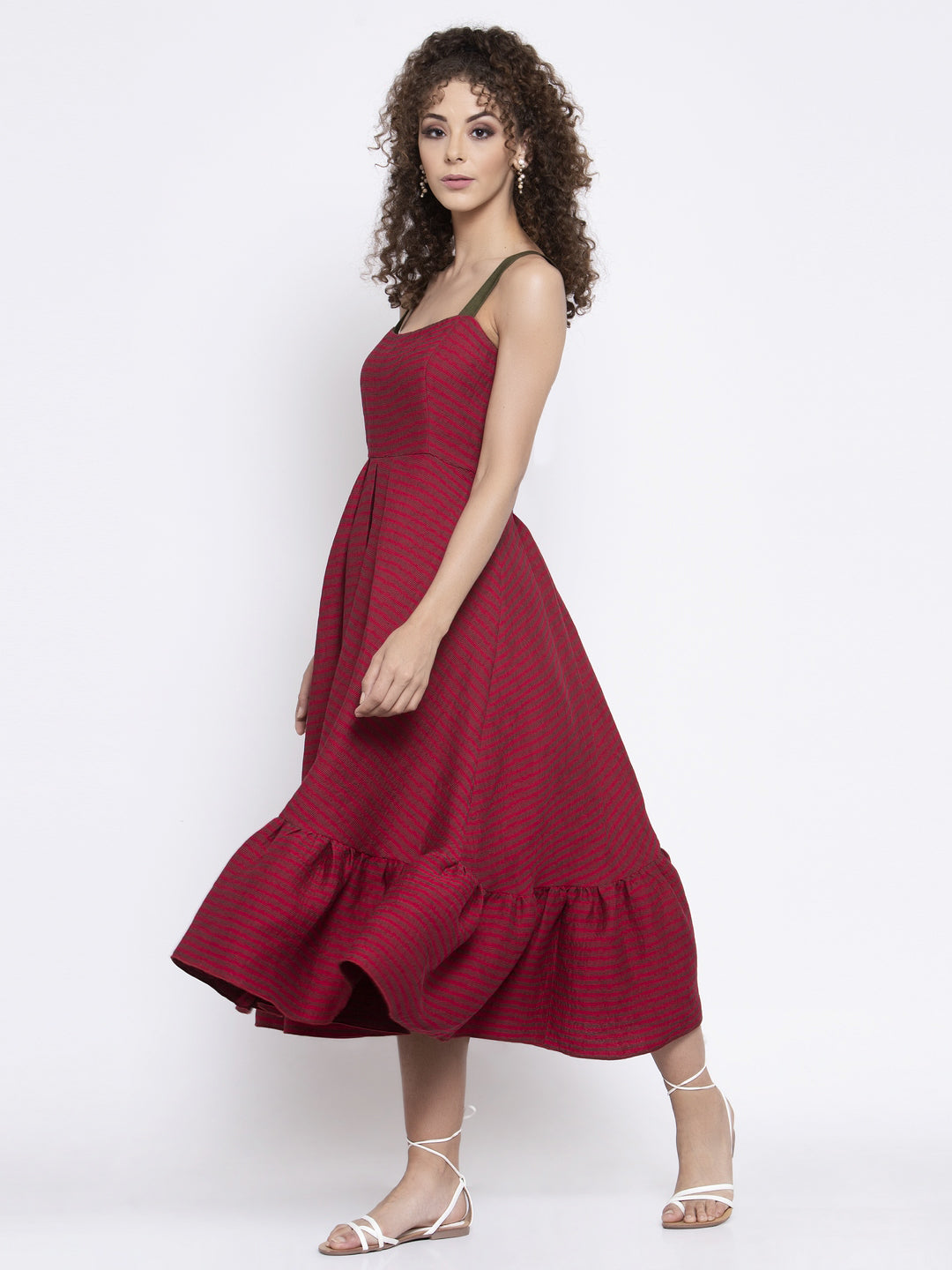 Buy Red Texture Dresses for Women -1