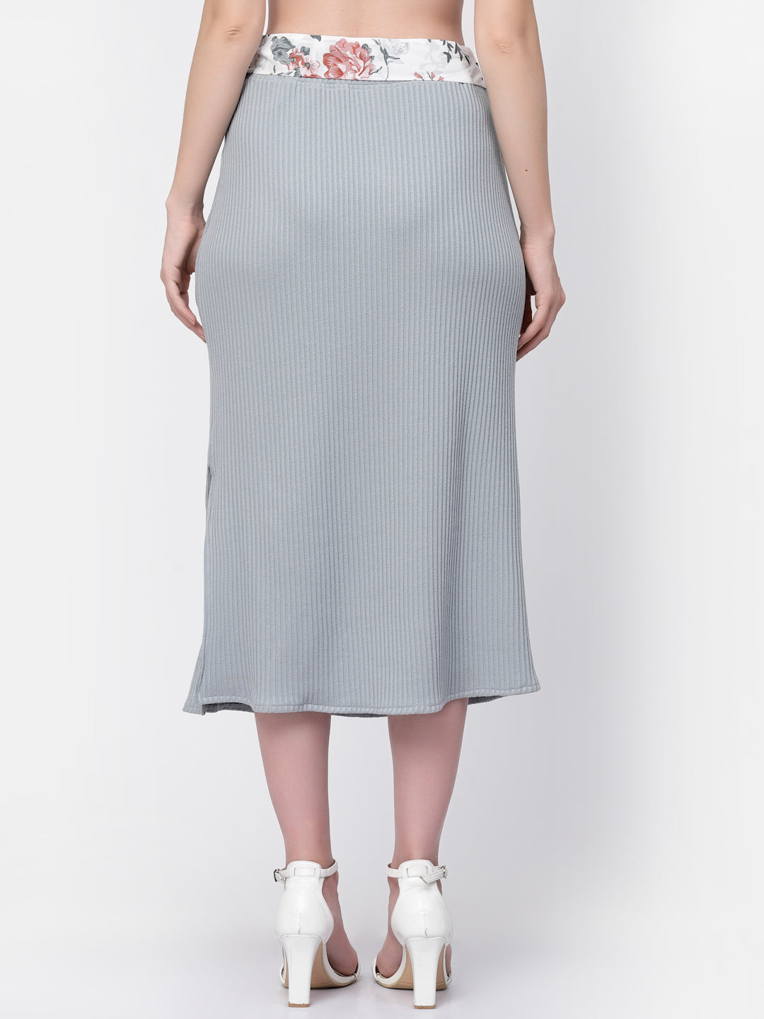 Buy Ribbed Straight Skirt for Women-4