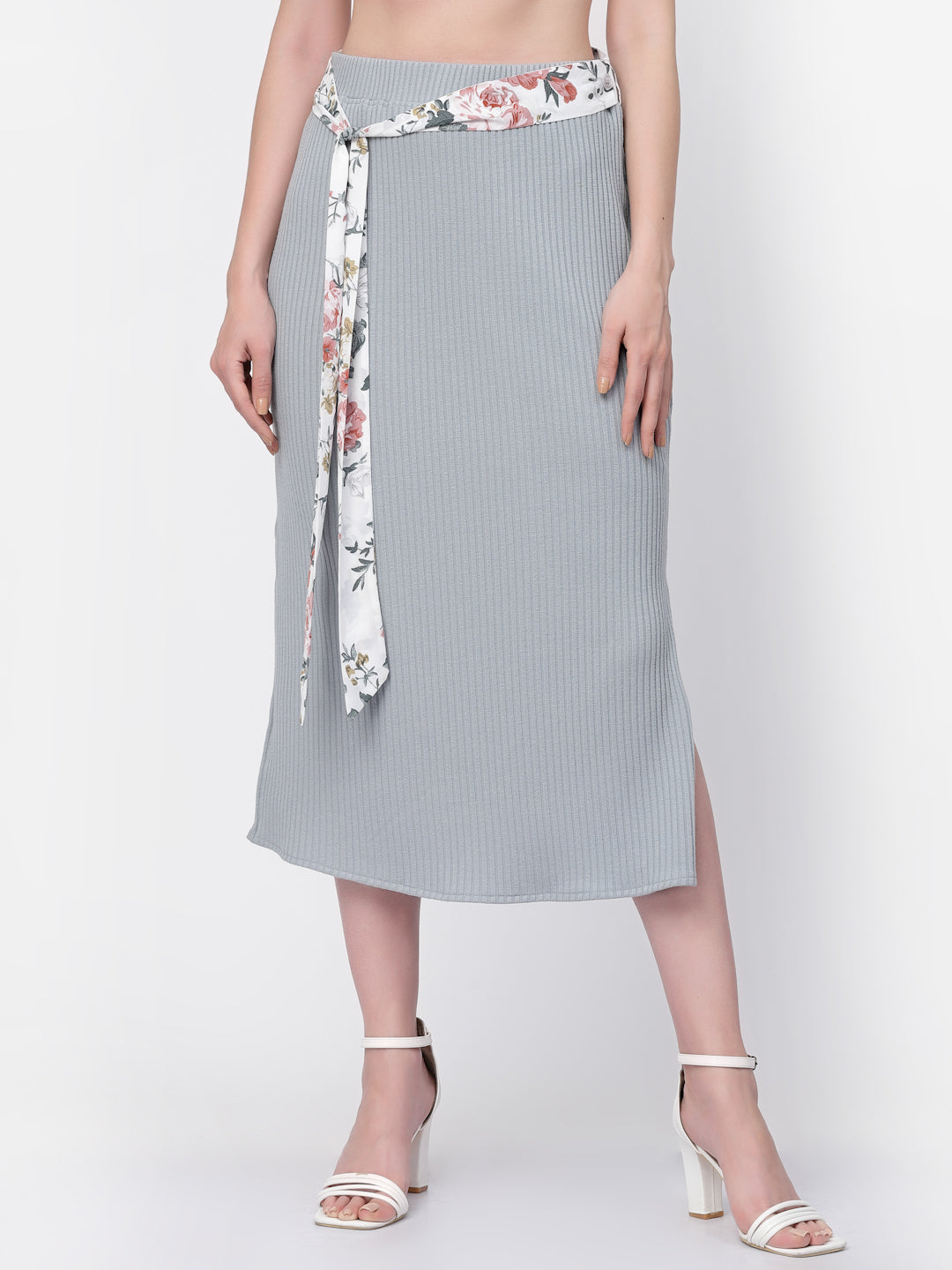 Buy Ribbed Straight Skirt for Women