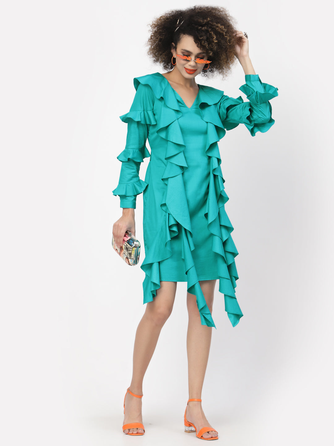 Buy Turquoise Cotton Dresses for Ladies