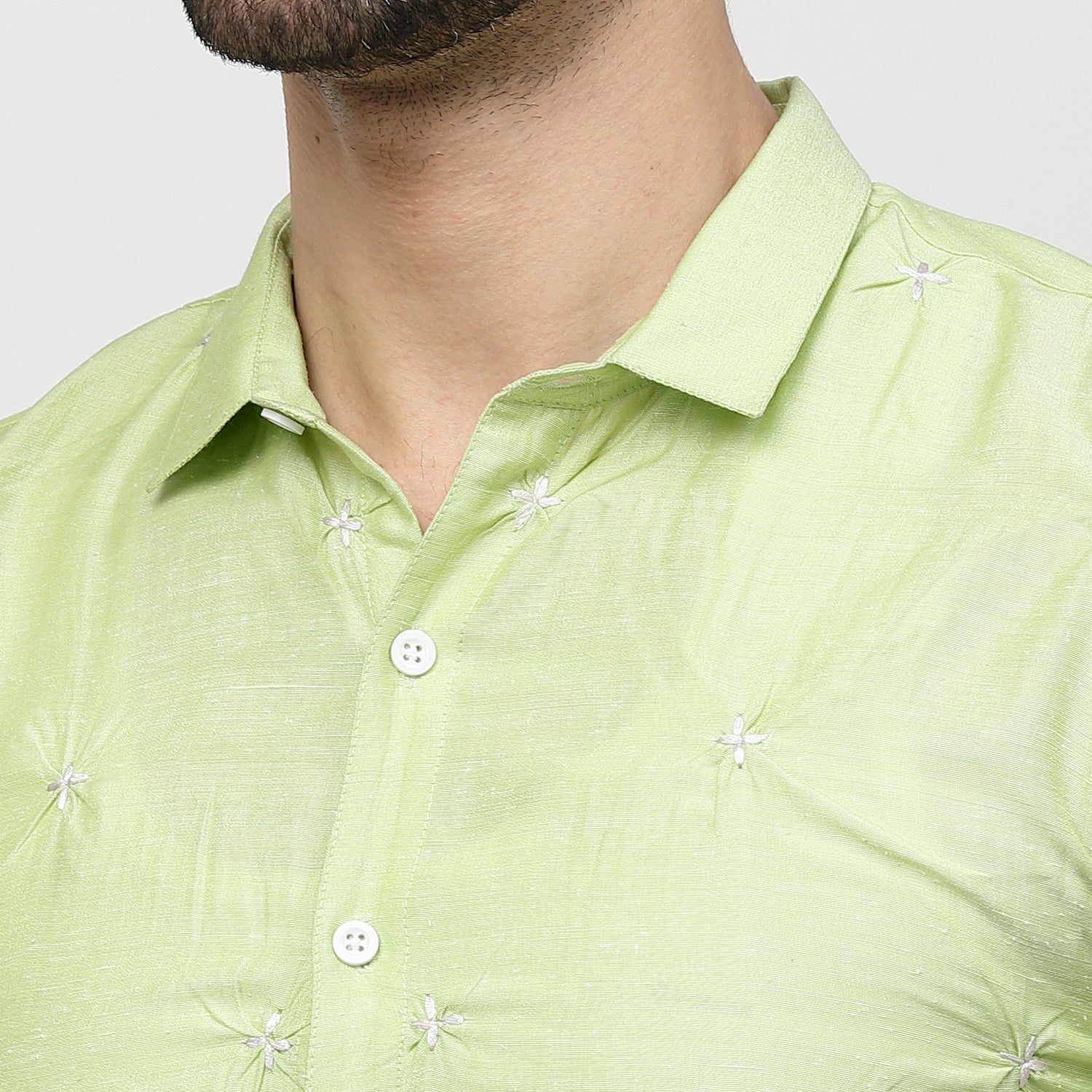 Twist Embroidery Modern Shirt for men-1
