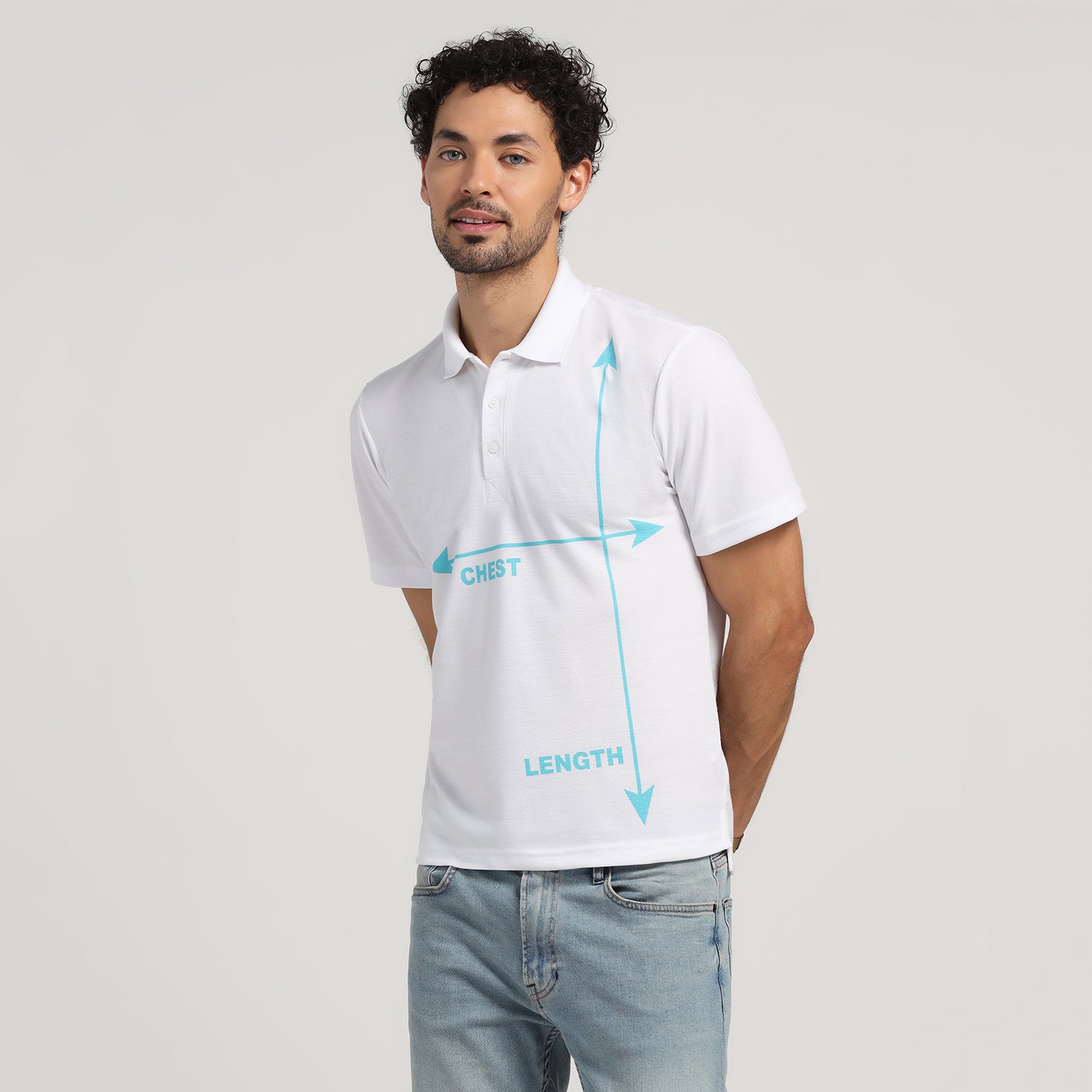White Polo Printed T-Shirt for men