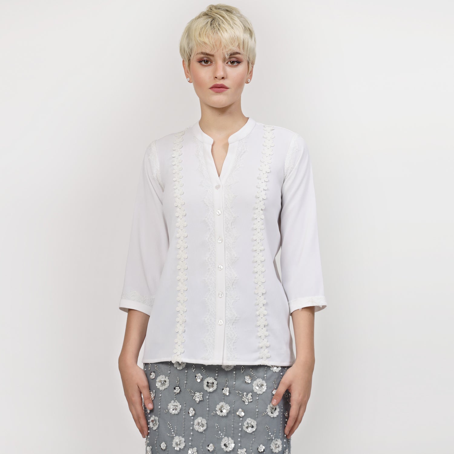 White Top with Elegant Lace