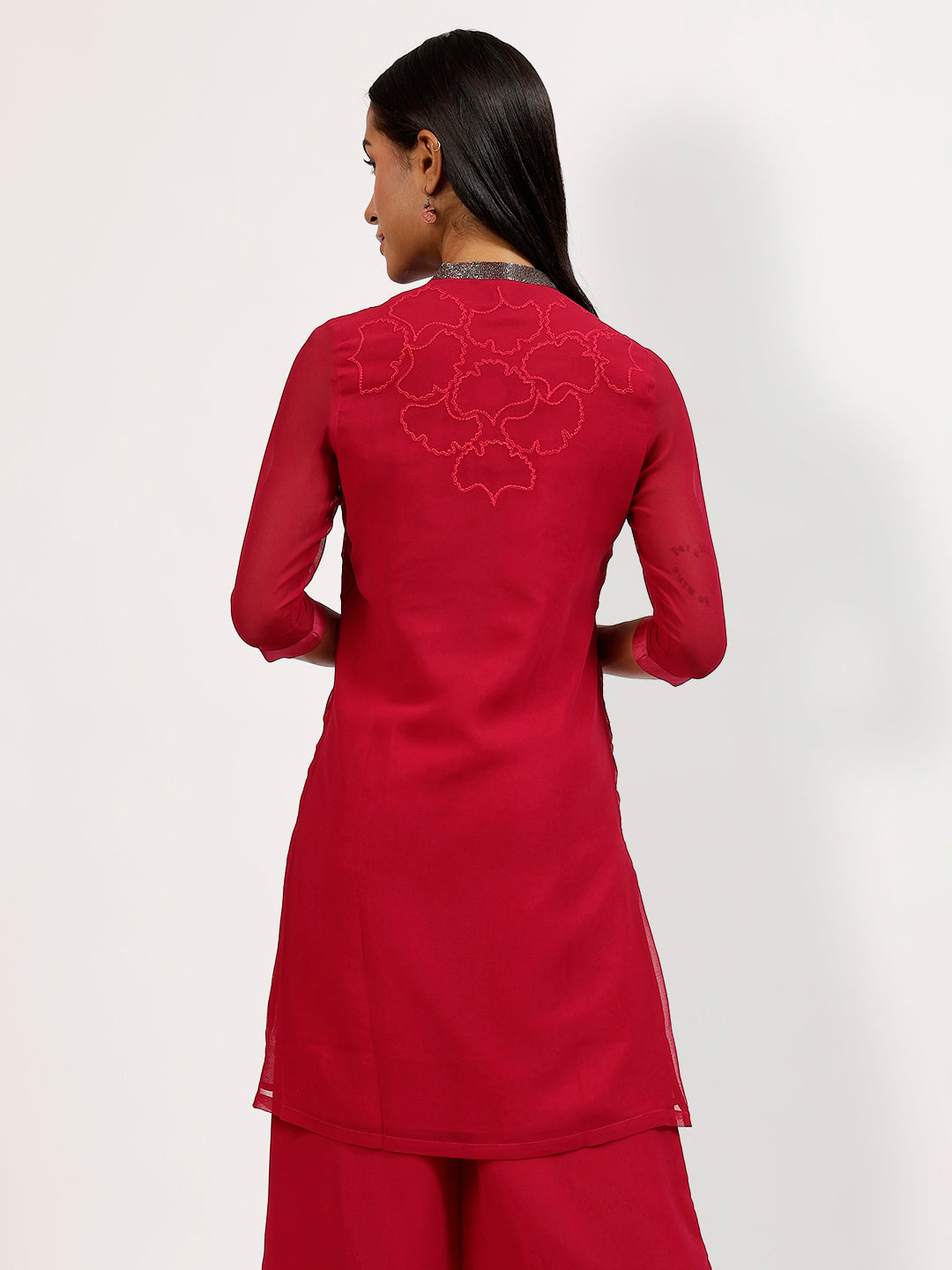 Buy Pink Georgette Tunic-4