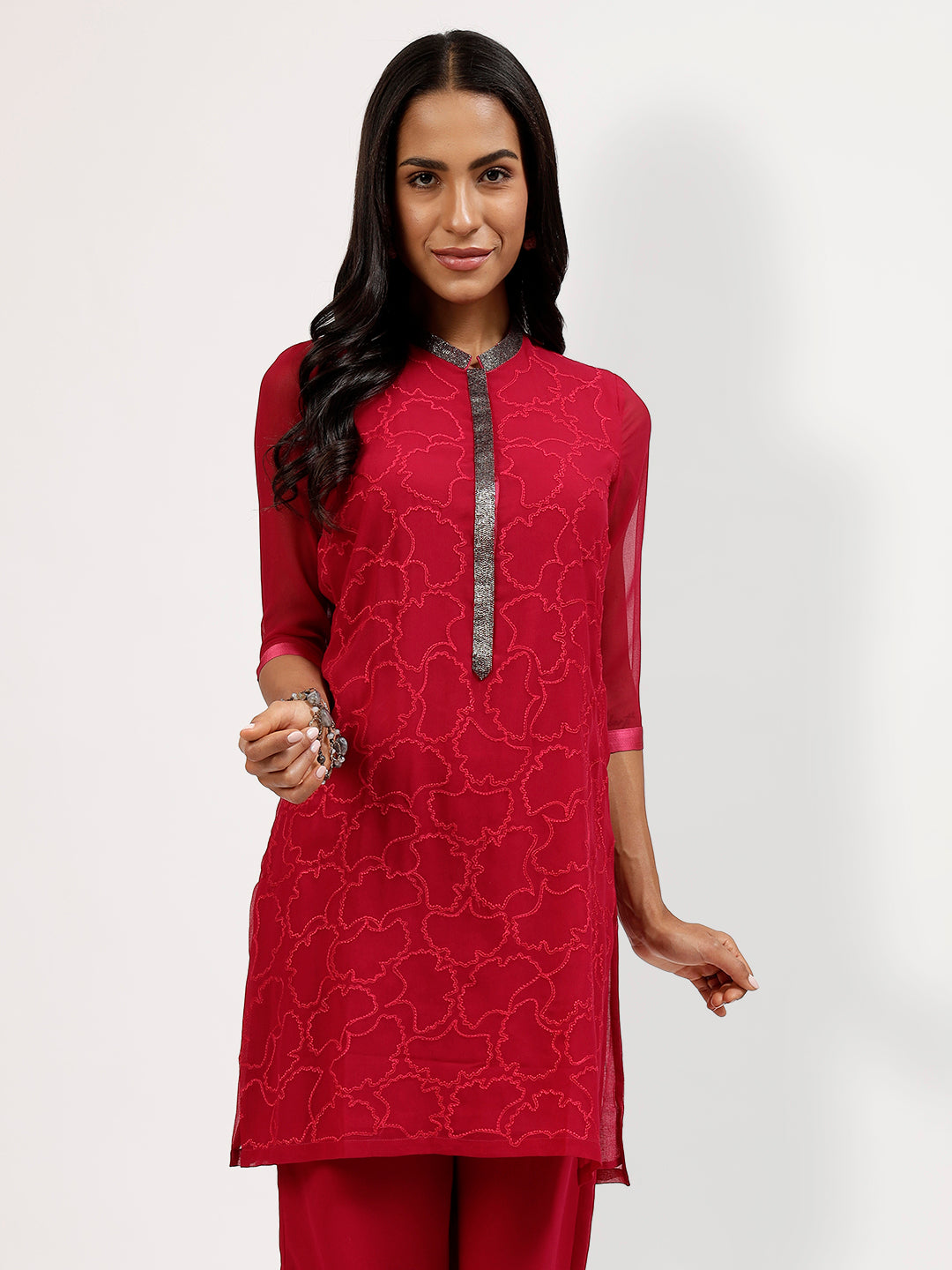 Buy Pink Georgette Tunic