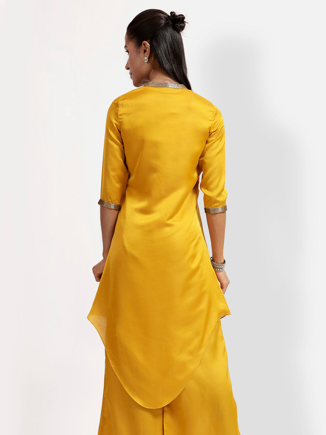 Yellow Tunic With Chinese Collar