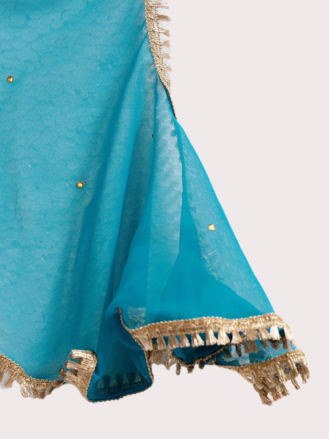 Turquoise Georgette Swirl Dupatta for Women