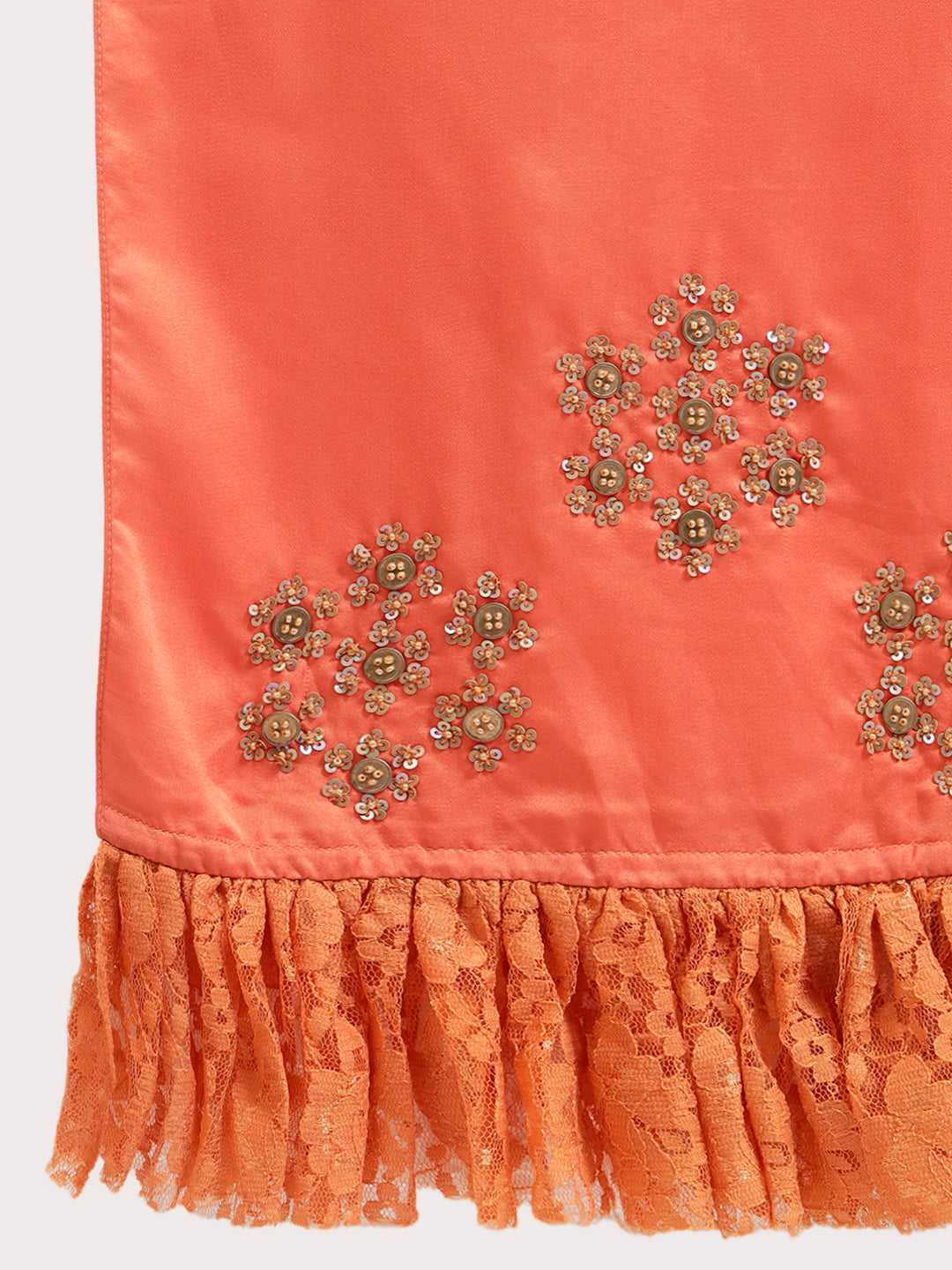 Peach Stole with Floral