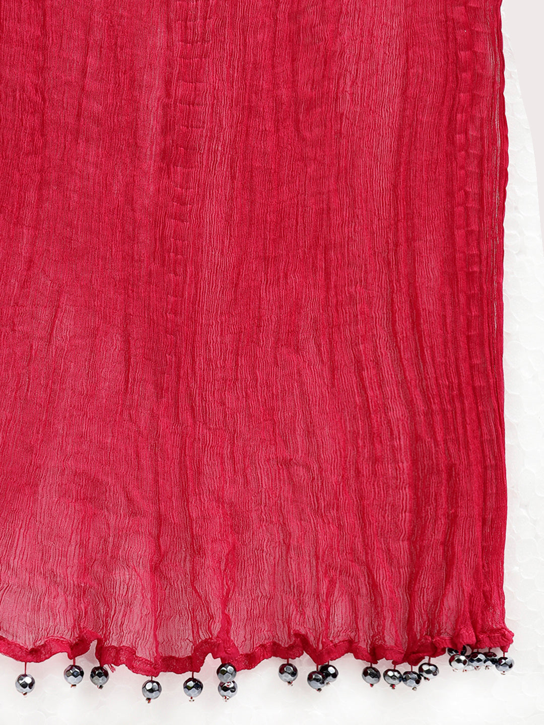 Pink Chiffon Crinkle Stole