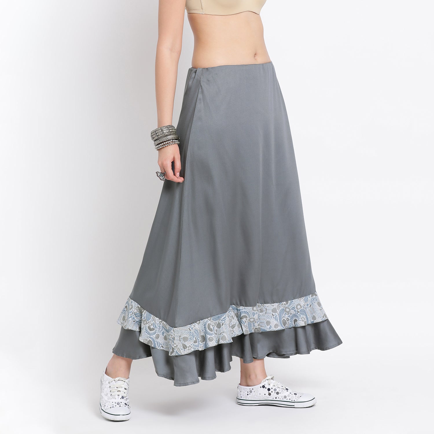 Buy Stone Blue Long Skirt for Women