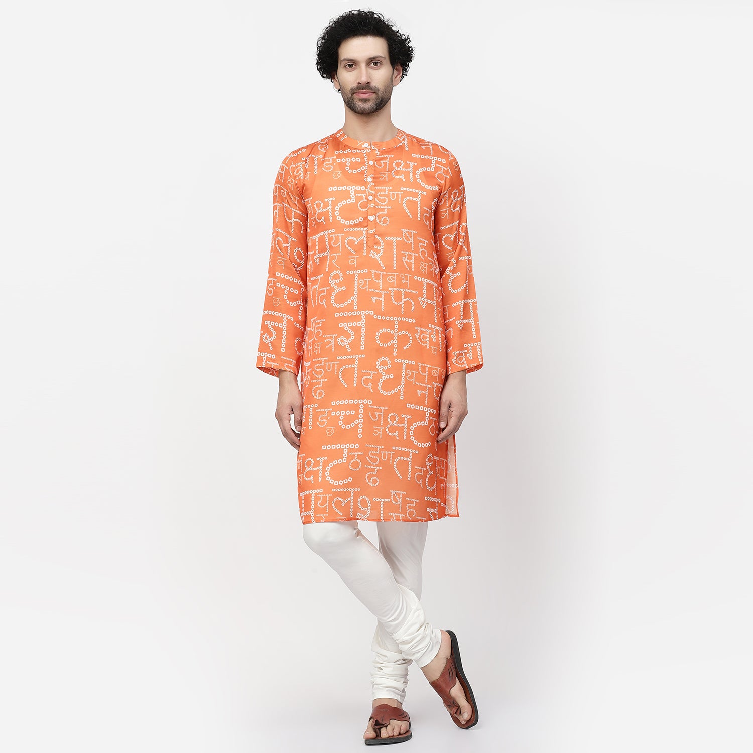 Hindi Bandhni Satin Kurta, men kurta ,designer kurta, Kurta design, kurta designs for men, men wear