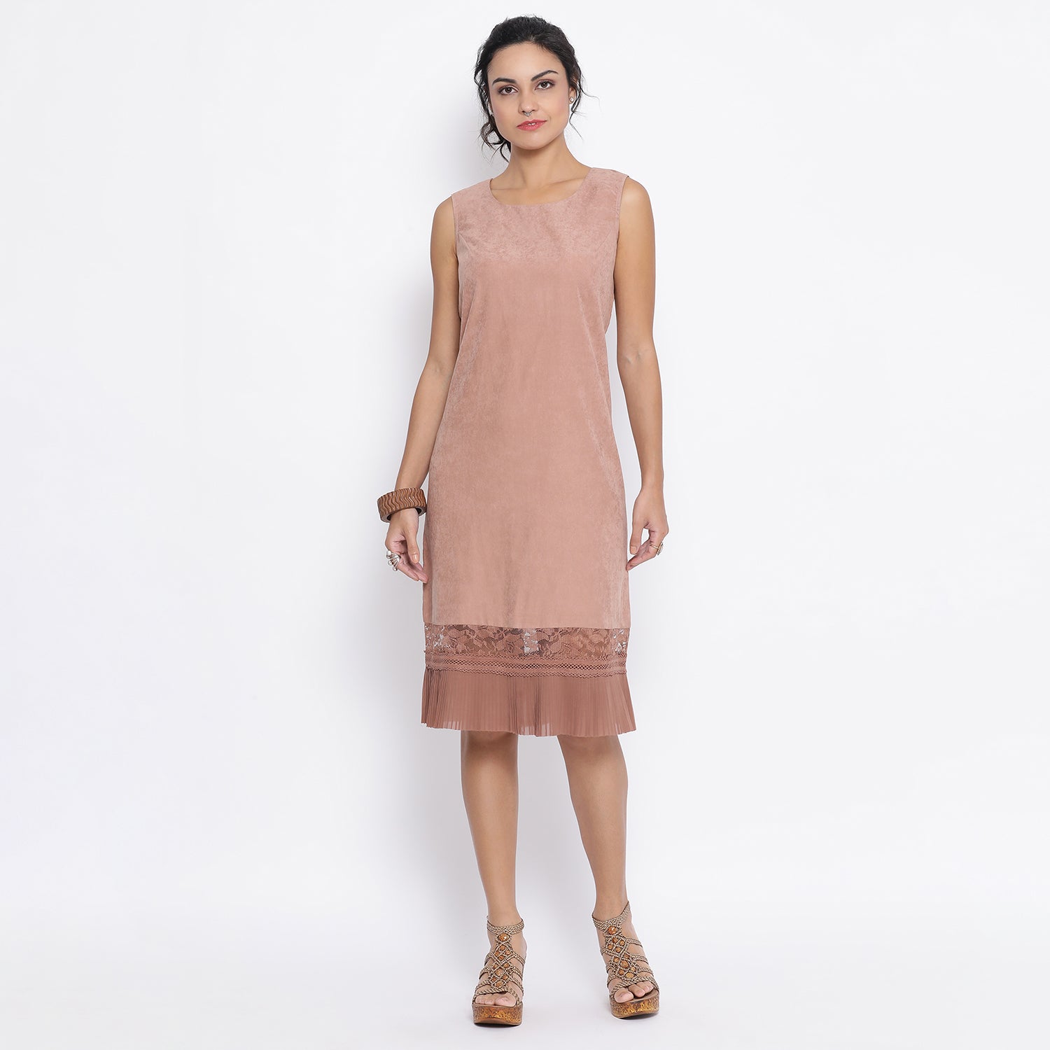 Buy Sleeveless Rust Dress for Ladies