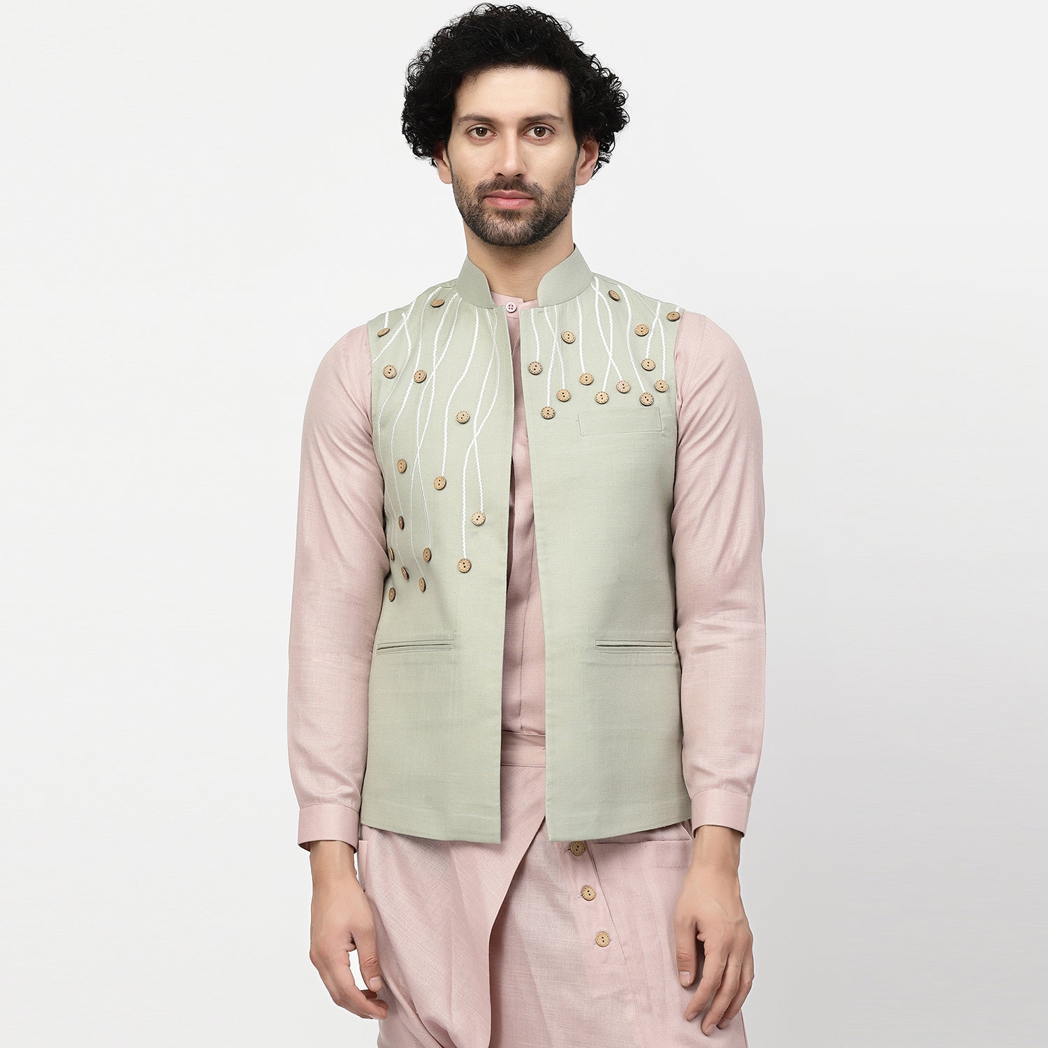 Stylish Linen Jacket with Button