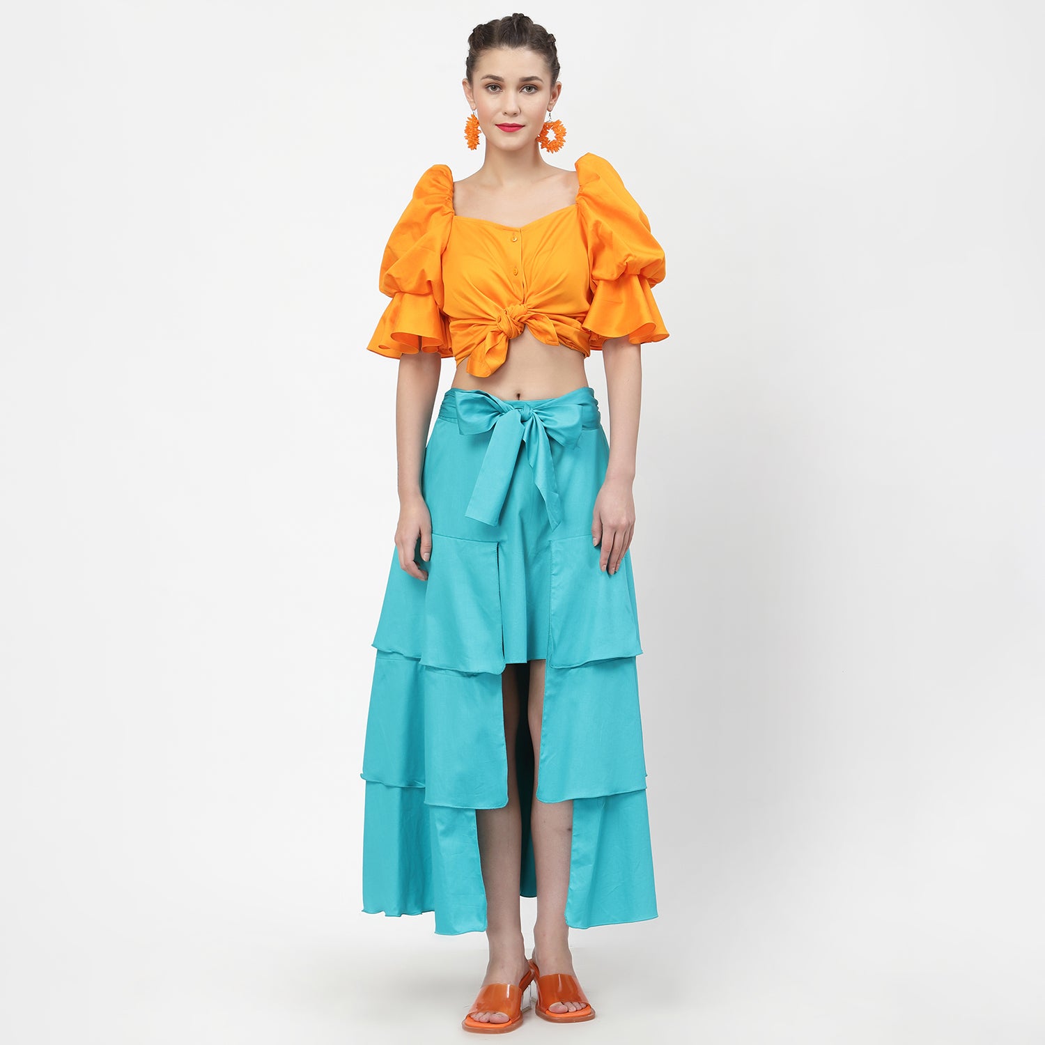 Turquoise Layered Skirt