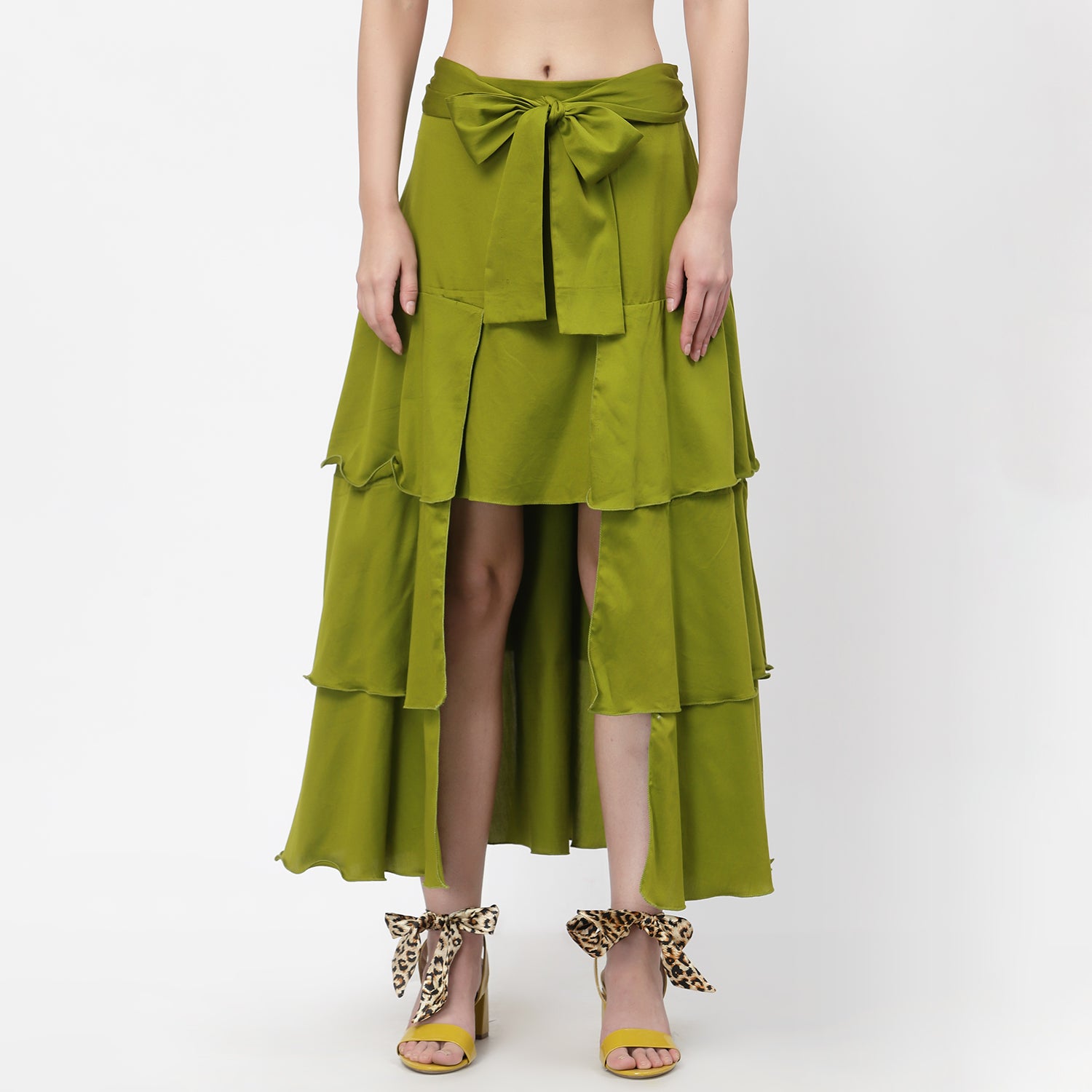 Olive Layered Skirt