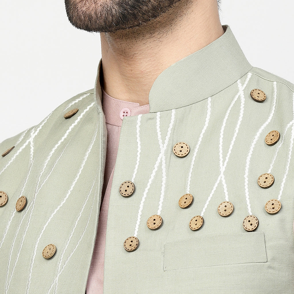 Linen Jacket With Buttons